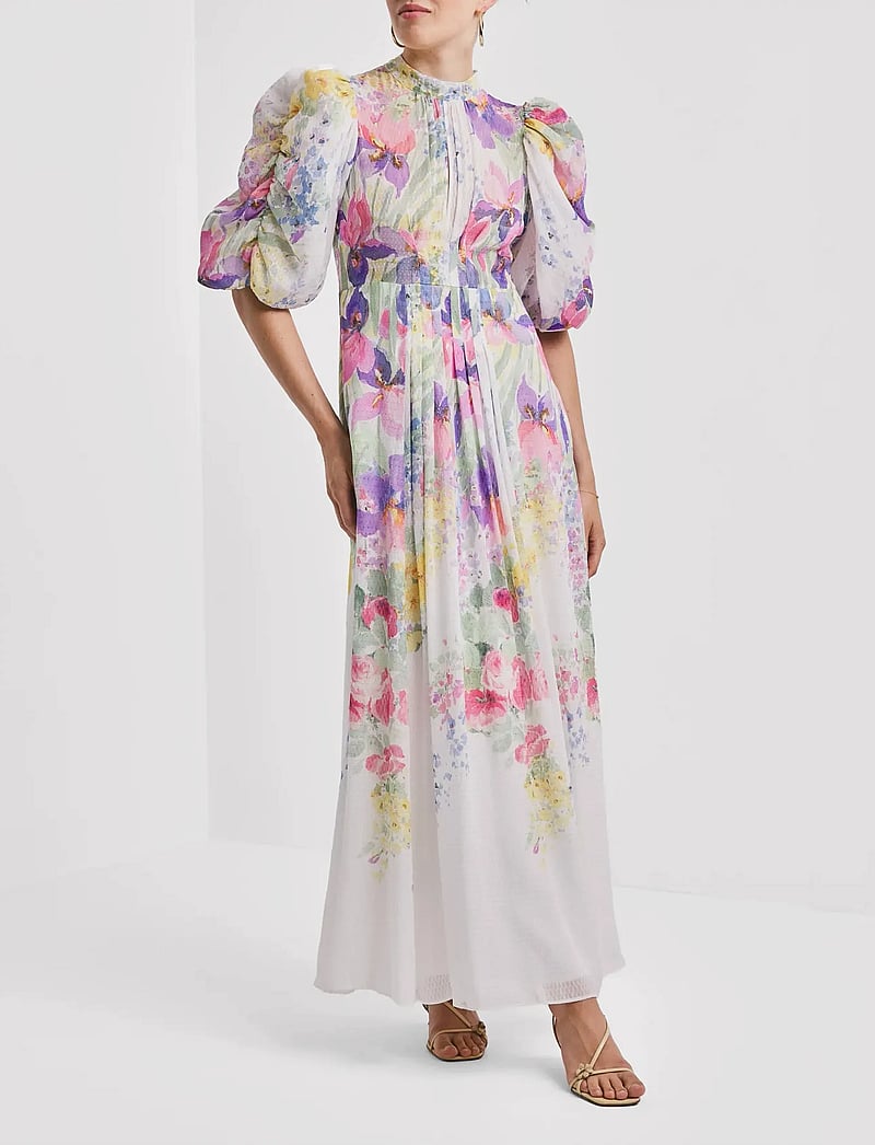 by Ti Mo - Dotted Georgette Tieback Gown - maxiklänningar - 599-flowermeadow - 0