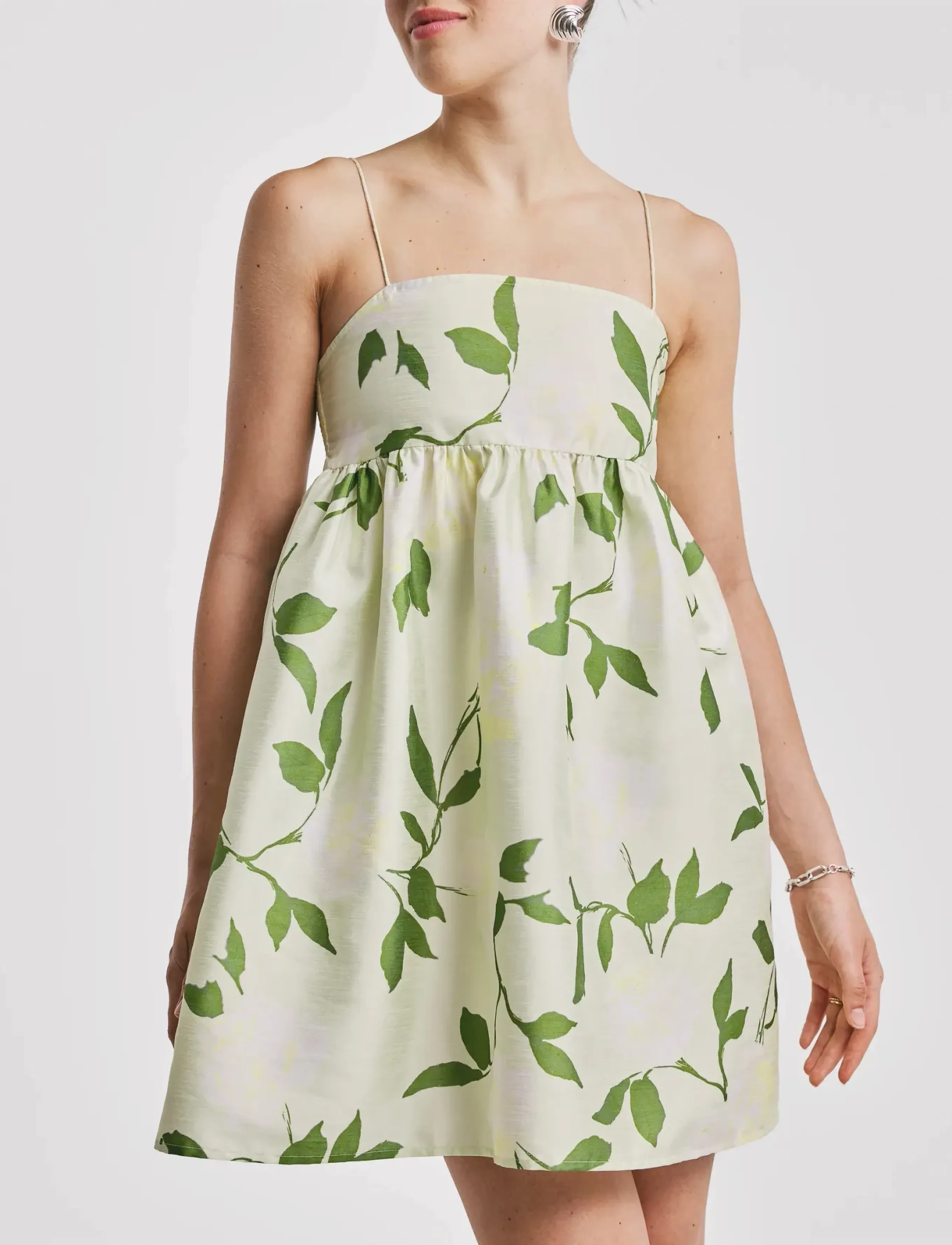 by Ti Mo Taffeta Strap Dress, L, Designer, Grün - Short Frauen