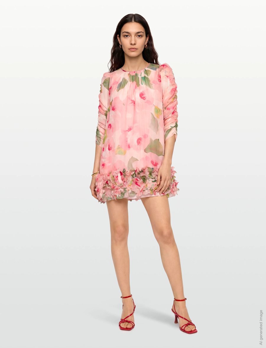 by Ti Mo - Organza Frilly Dress - korta klänningar - 582-rosette - 0
