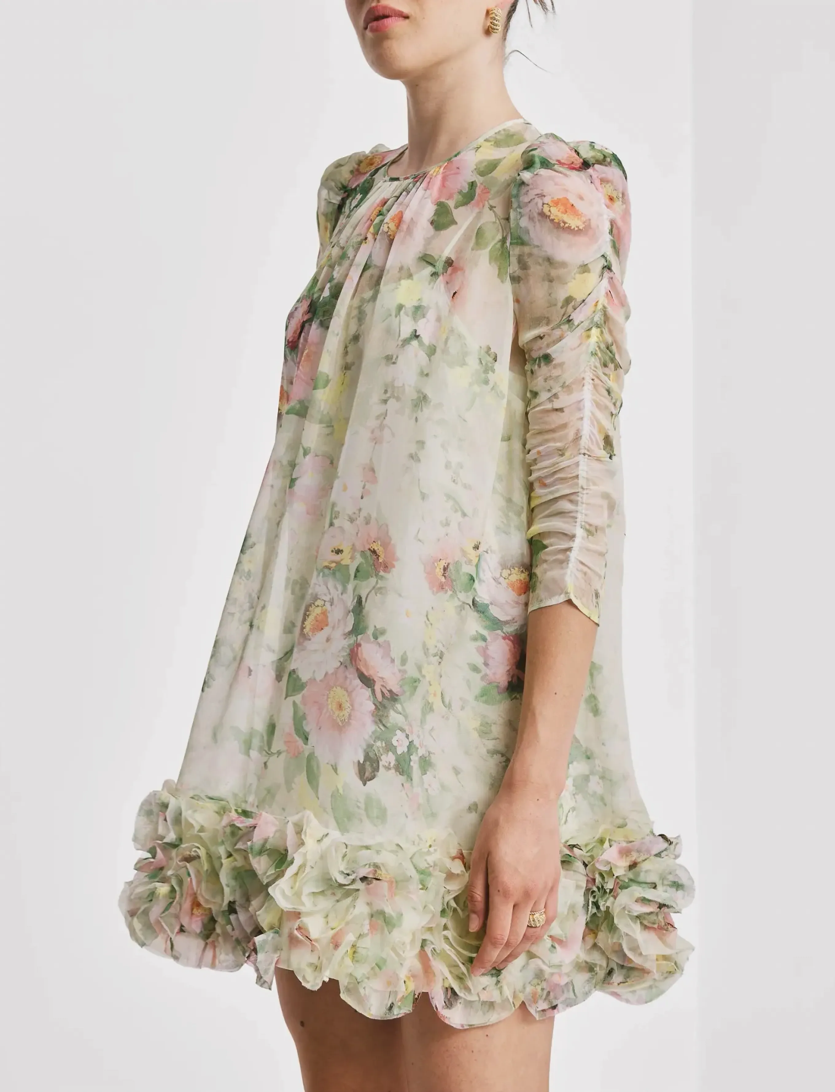 by Ti Mo Organza Frilly Dress, M, Dresses, Rosa - Short Frauen