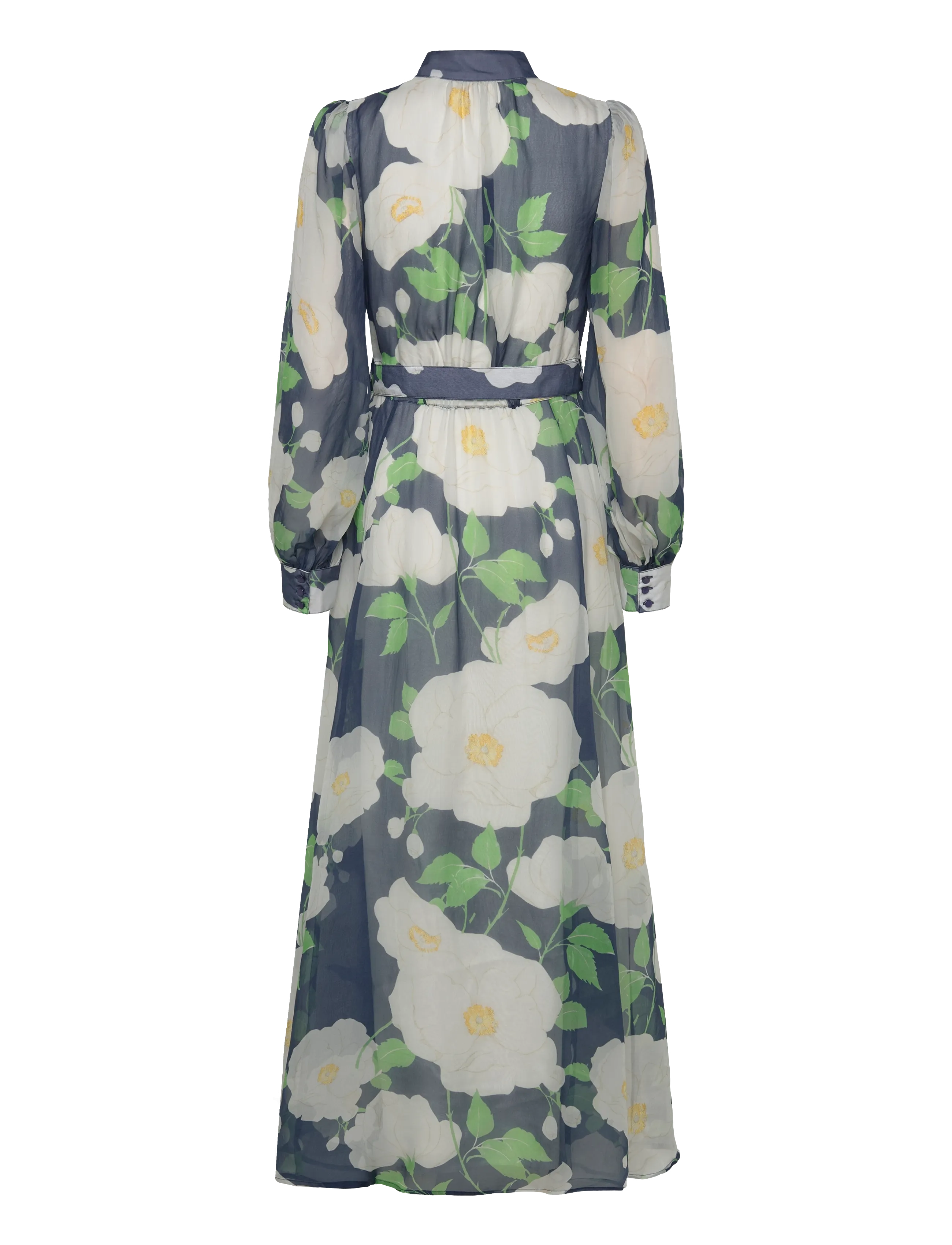 by Ti Mo - Organza Belt Dress - maxikjoler - 580-flowergarden - 1