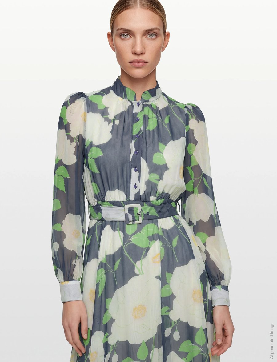 by Ti Mo - Organza Belt Dress - sommarklänningar - 580-flowergarden - 3