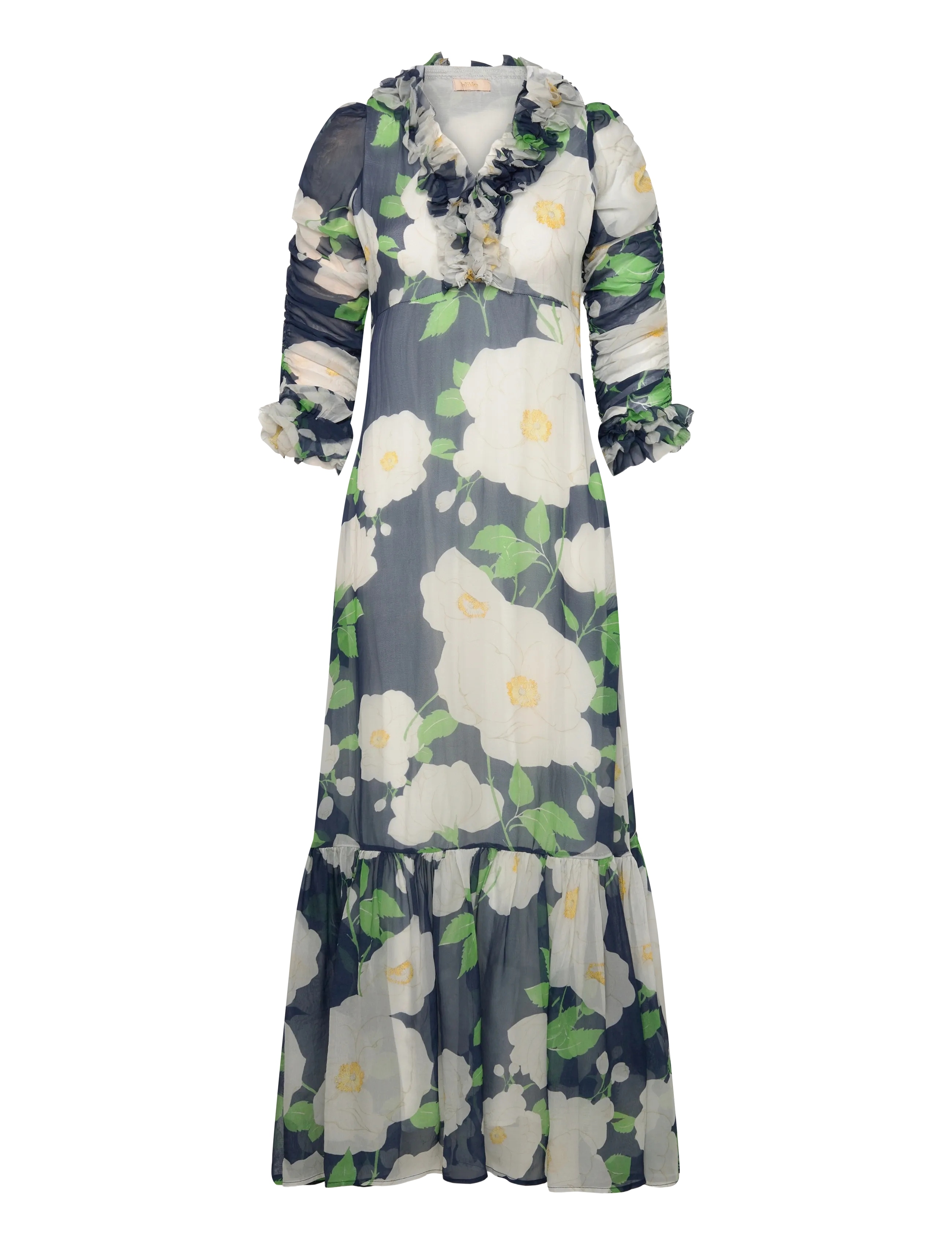 by Ti Mo Organza Ruffle Dress - Festtøj - 580-FLOWERGARDEN / multi