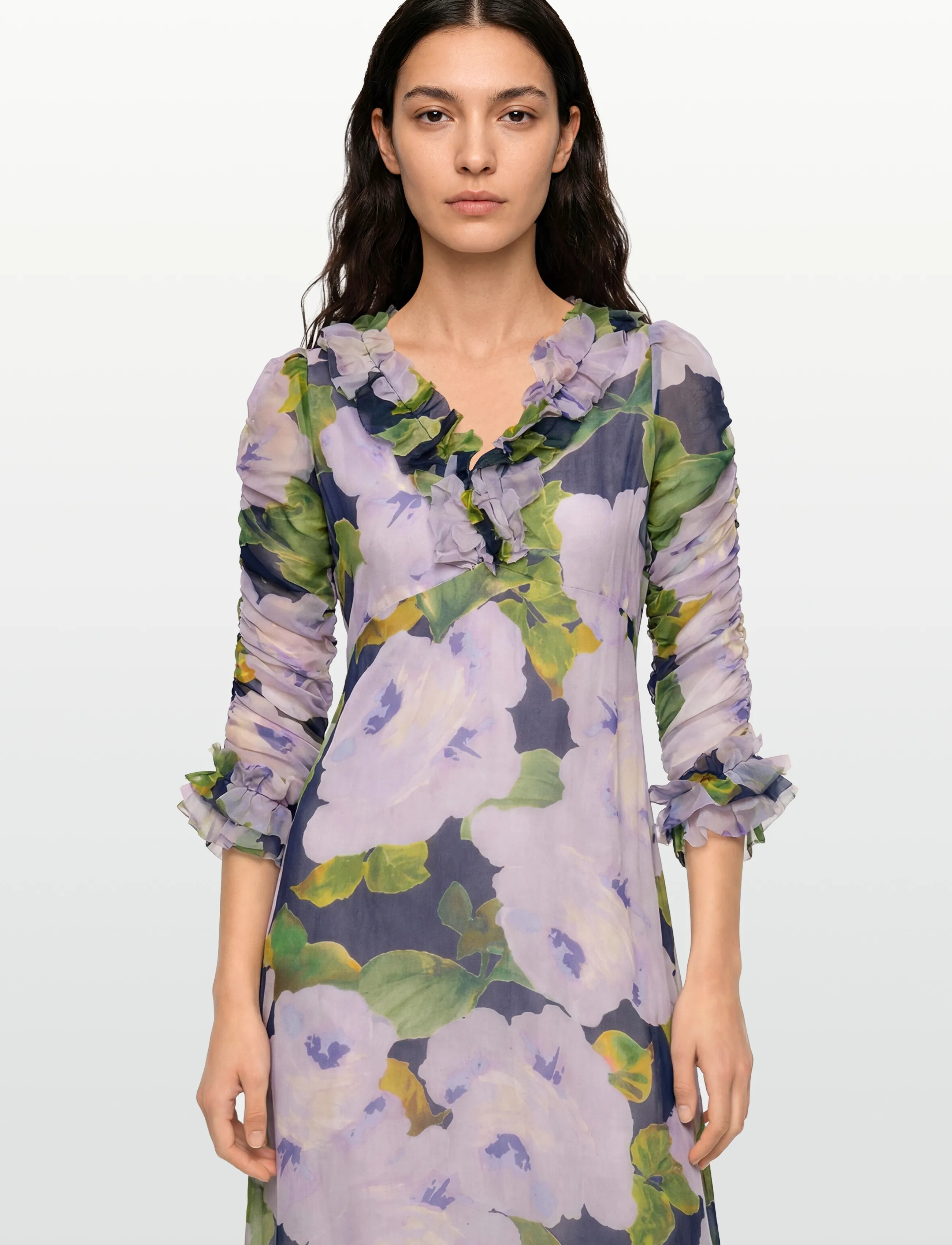 by Ti Mo - Organza Ruffle Dress - selskapskjoler - 581-viola - 3