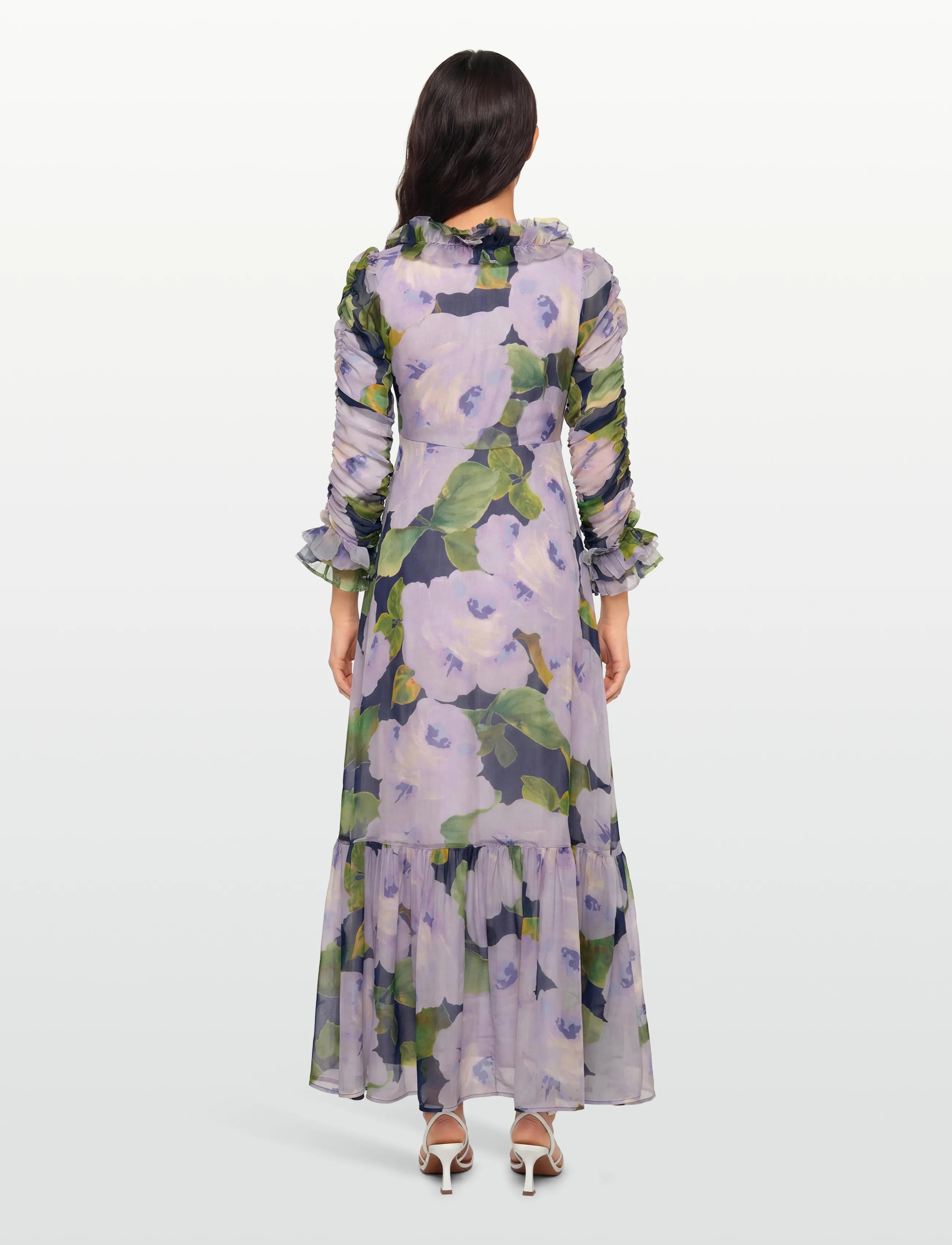 by Ti Mo - Organza Ruffle Dress - selskapskjoler - 581-viola - 4