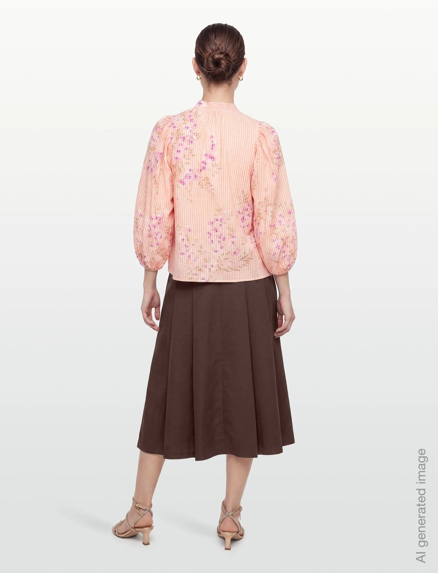by Ti Mo - Checks Blouse - long sleeved blouses - 588 - flourish - 4