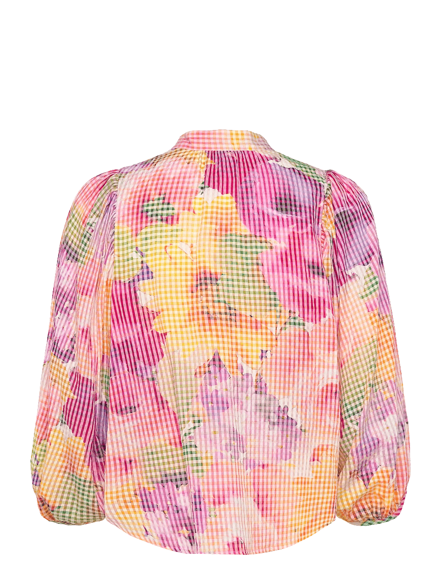 by Ti Mo - Checks Blouse - langærmede bluser - 589 - confetti - 2