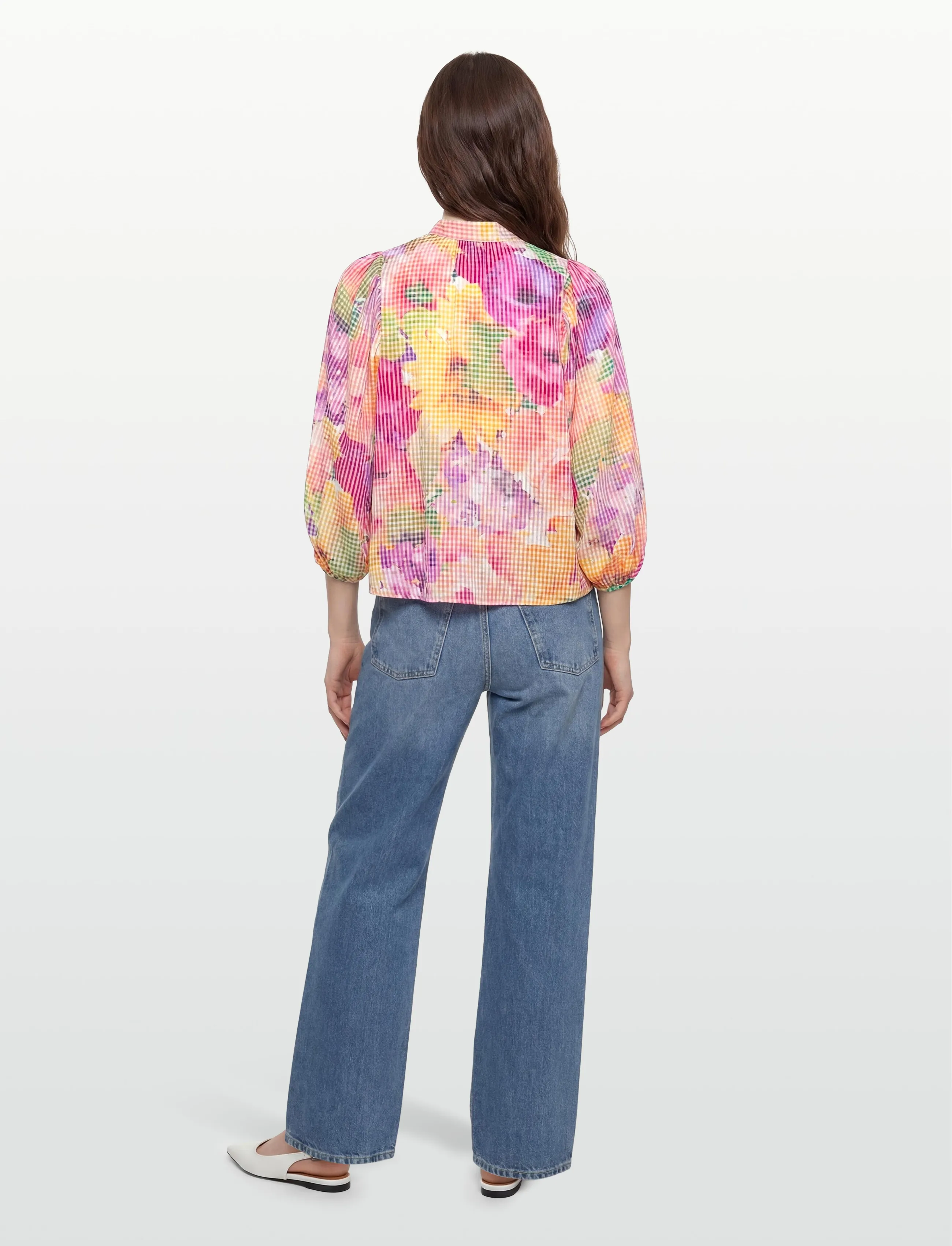 by Ti Mo - Checks Blouse - langärmelige blusen - 589 - confetti - 4