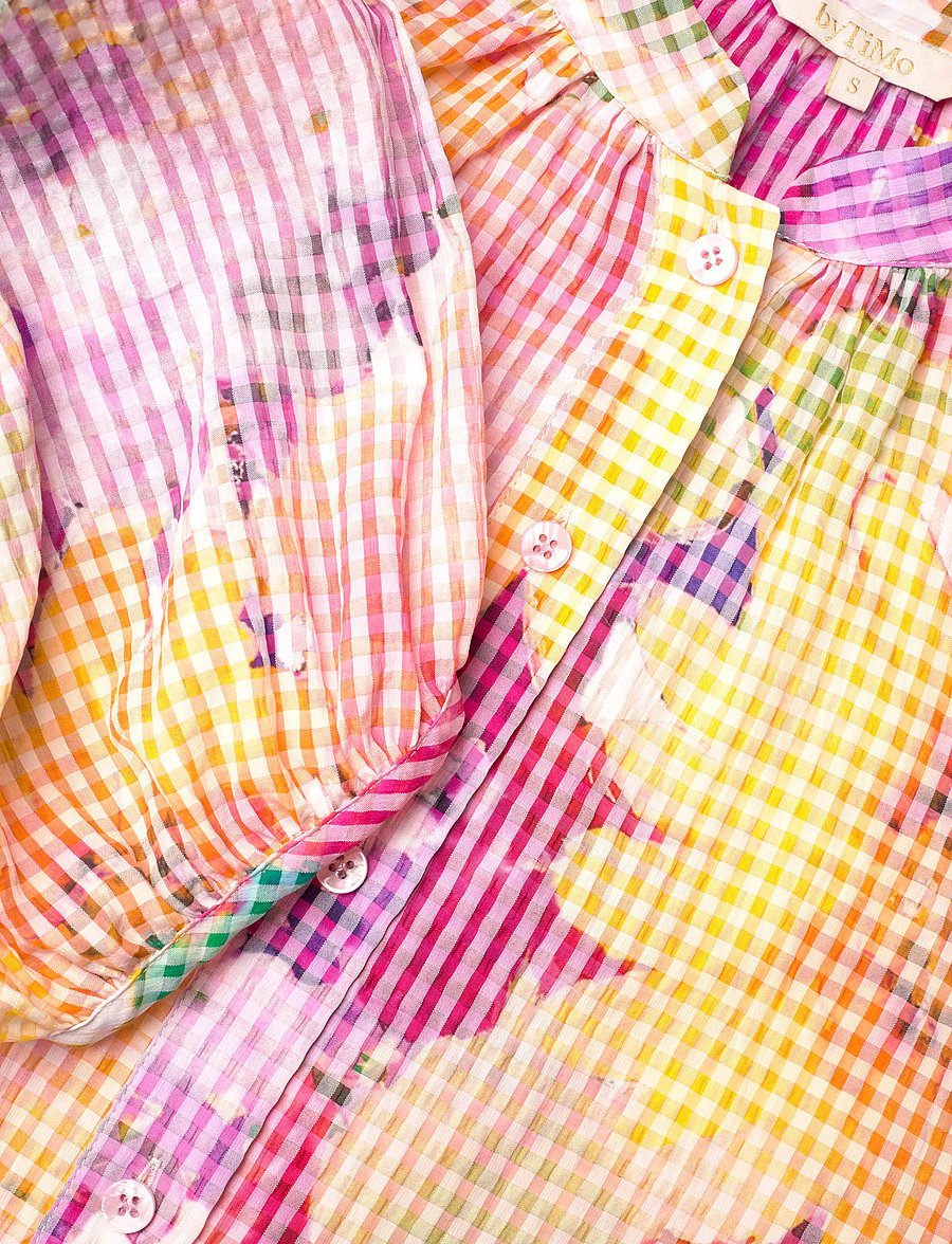 by Ti Mo - Checks Blouse - langærmede bluser - 589 - confetti - 5