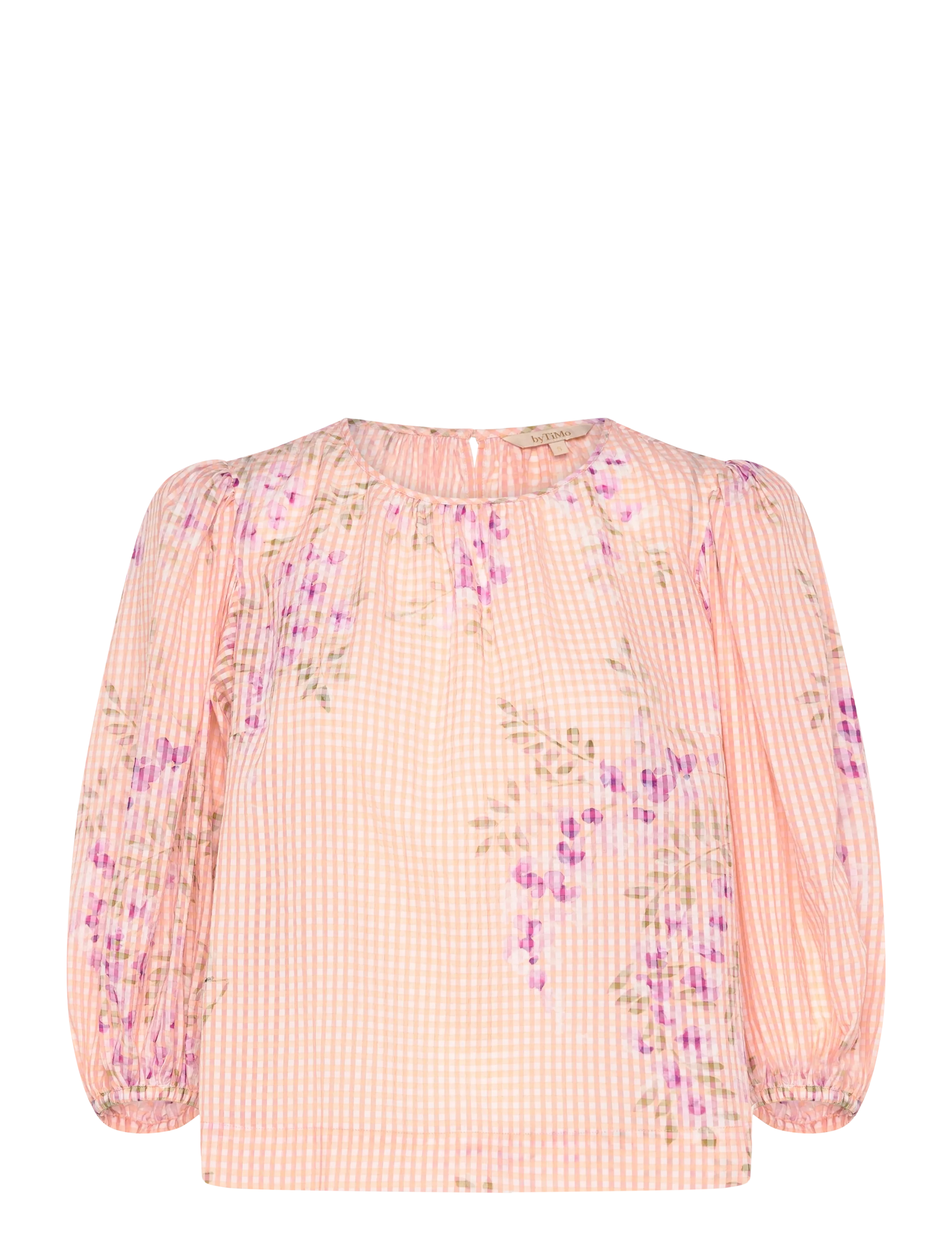 by Ti Mo Checks Top - Bluser & Skjorter - 588 - FLOURISH / pink/rose