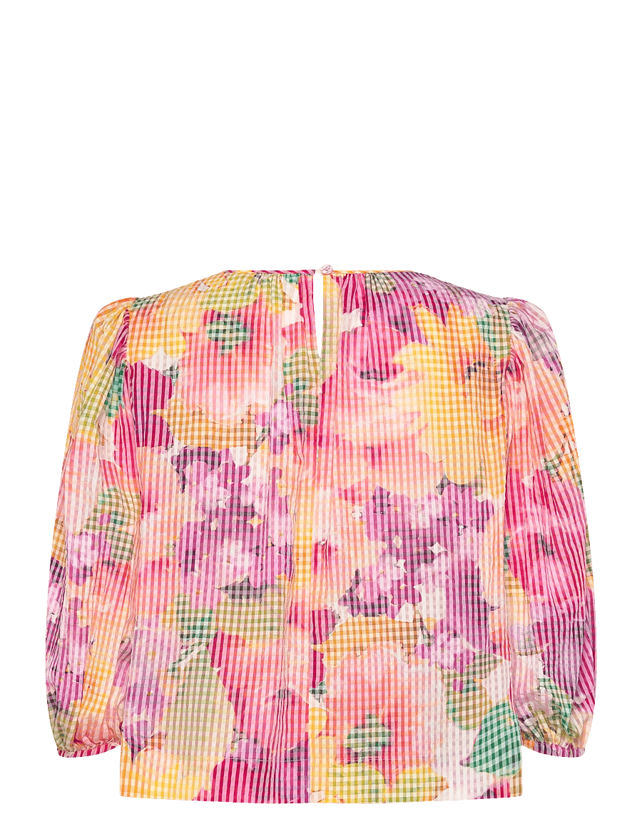 by Ti Mo - Checks Top - langärmelige blusen - 589 - confetti - 2