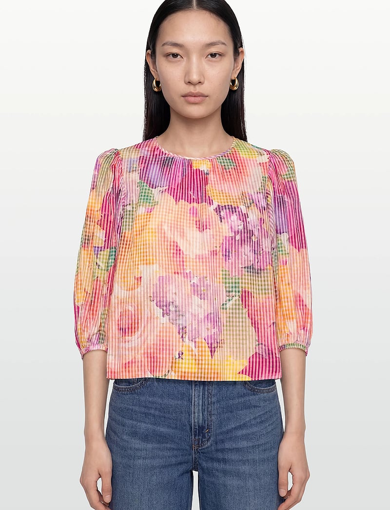 by Ti Mo - Checks Top - langärmlige blusen - 589 - confetti - 3