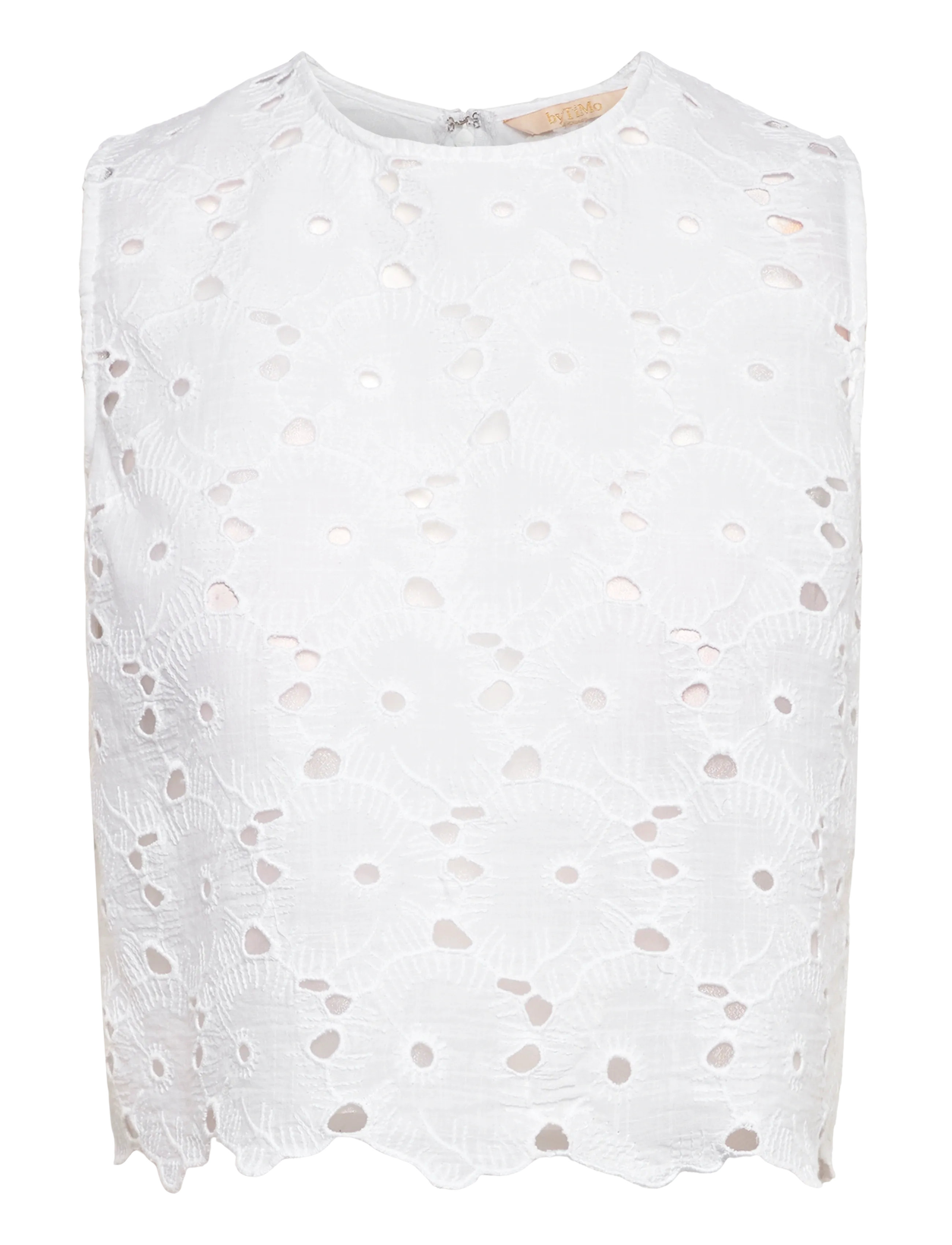 by Ti Mo Broderie Anglaise Top - Crop tops - 001 - WHITE / white