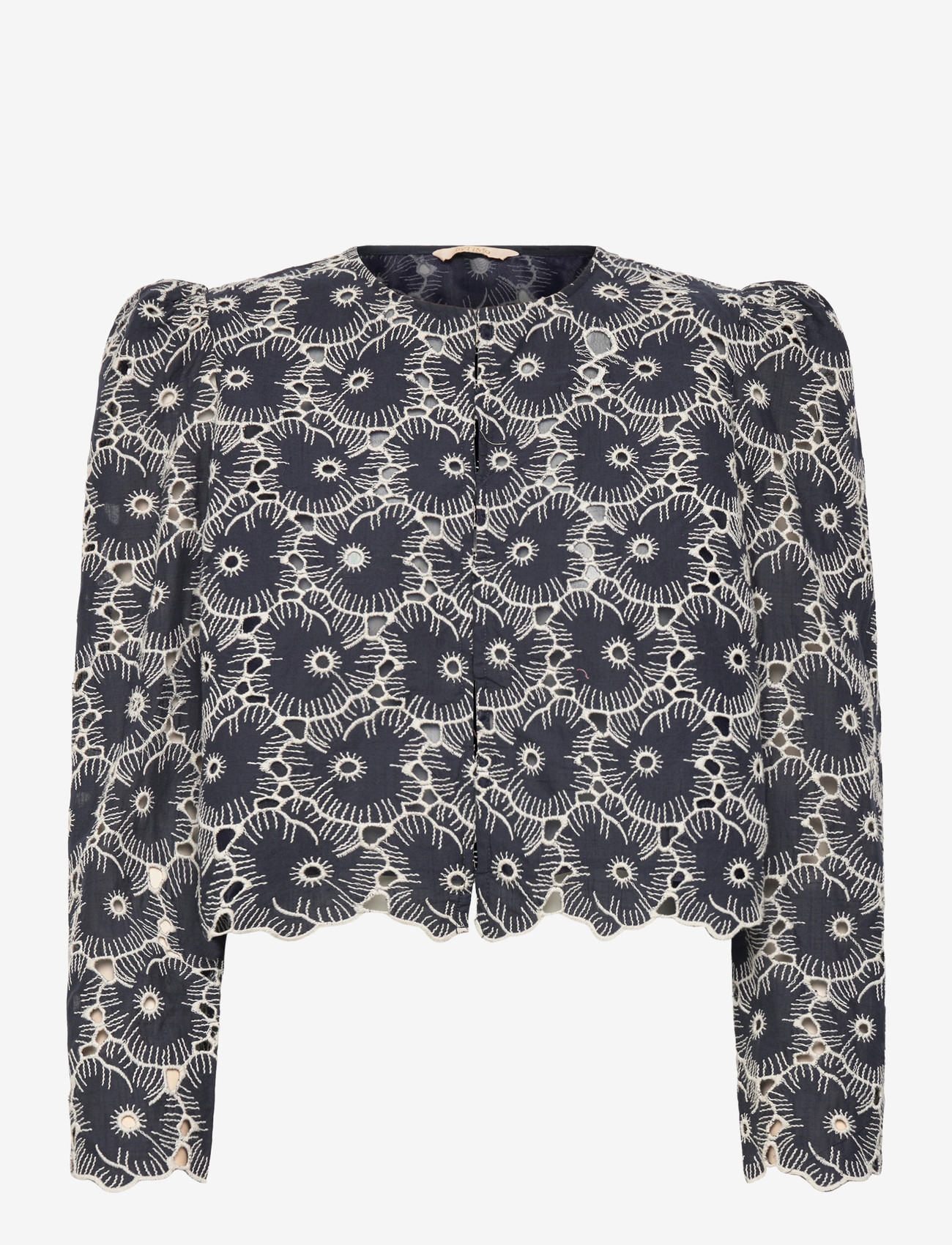 by Ti Mo - Broderie Anglaise Jacket - spring jackets - 070 - marine - 0