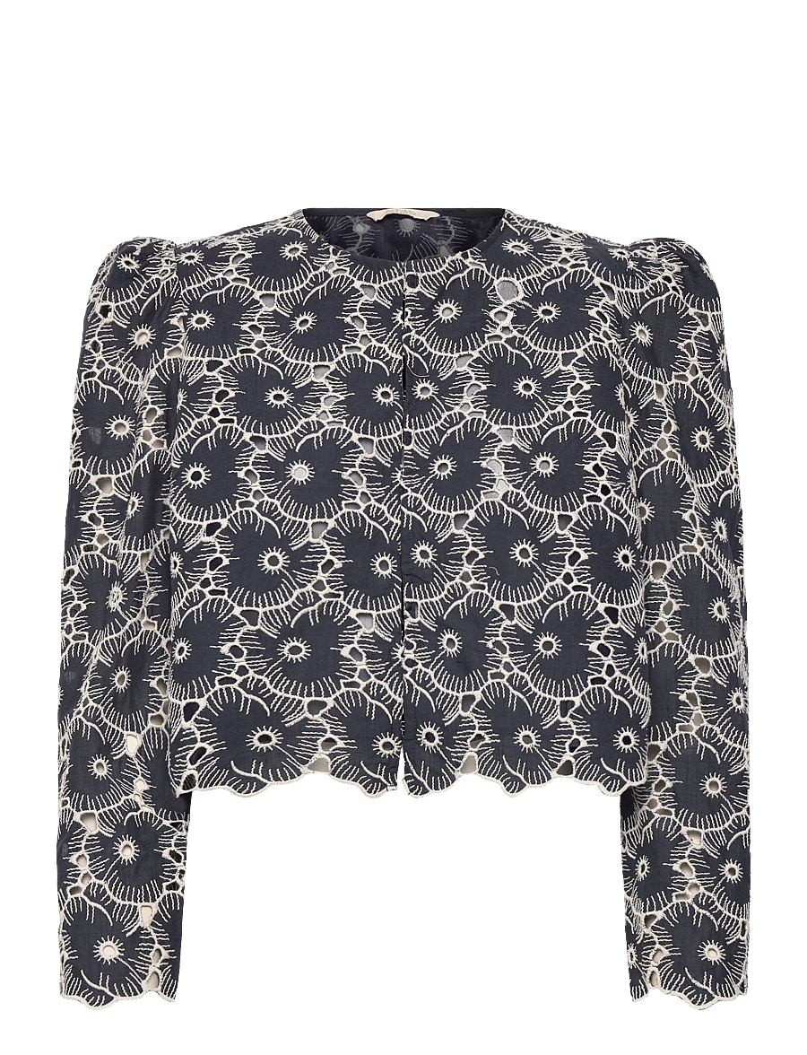 by Ti Mo - Broderie Anglaise Jacket - vestes de printemps - 070 - marine - 0