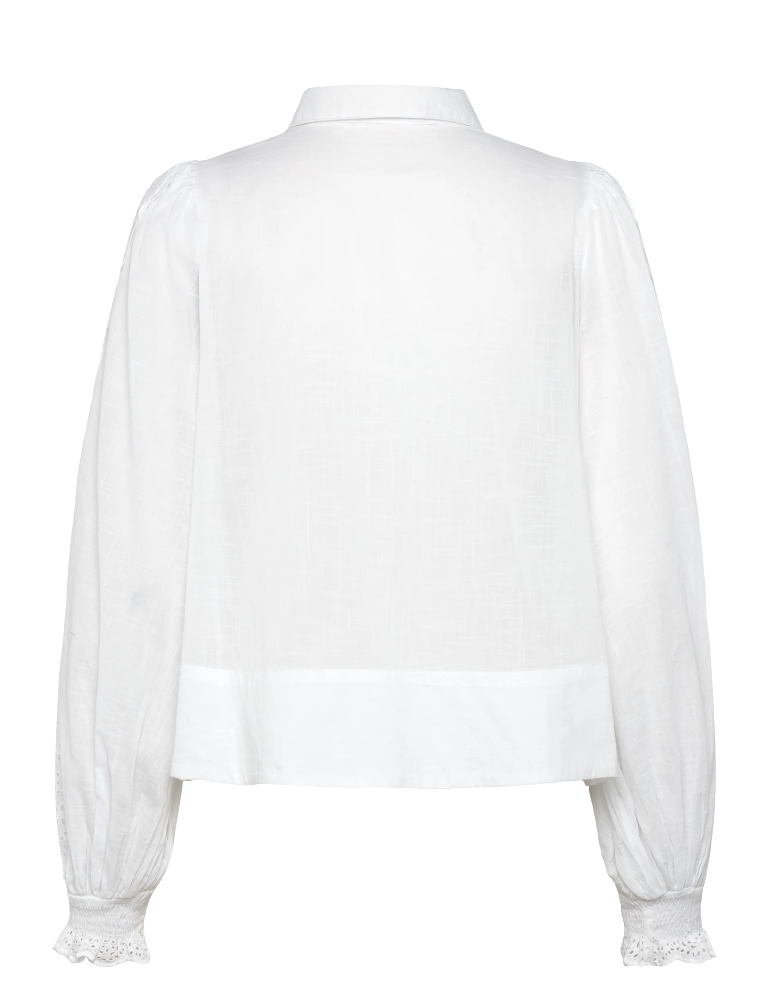 by Ti Mo - Cotton Slub Shirt - denimskjorter - 001 - white - 1