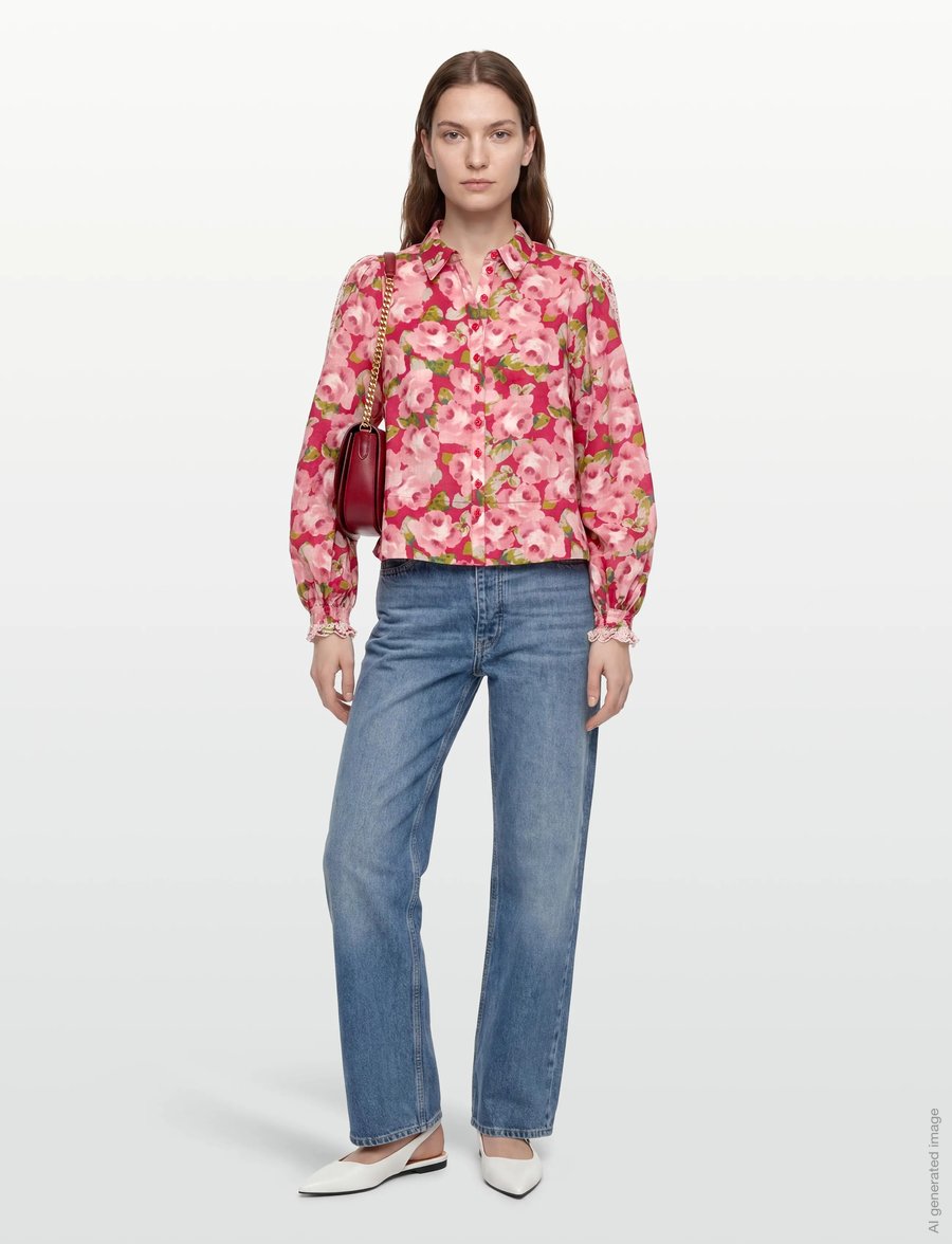by Ti Mo - Cotton Slub Shirt - jeanshemden - 601 - romace - 0