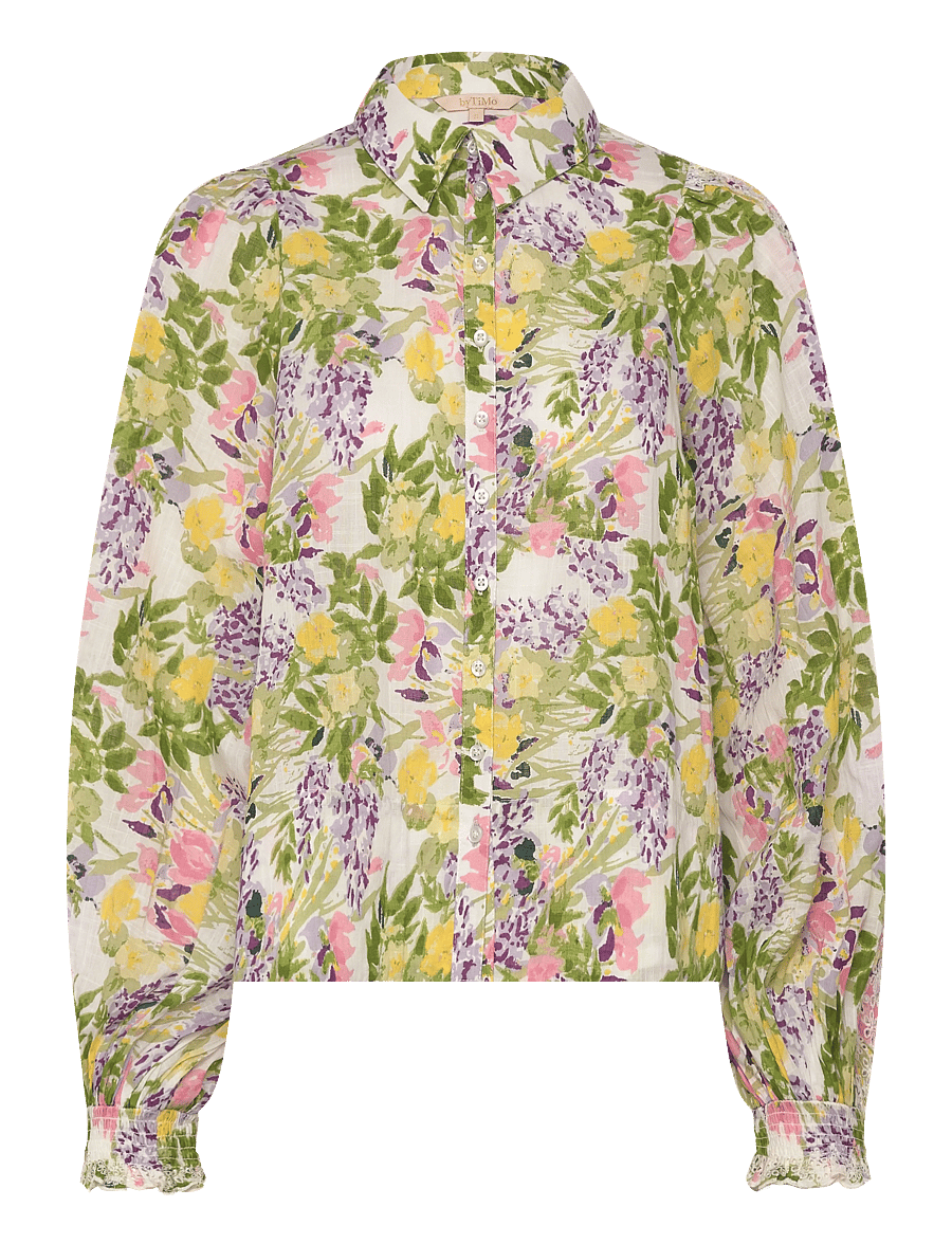 by Ti Mo - Cotton Slub Shirt - jeanshemden - 603 - summer lilacs - 1