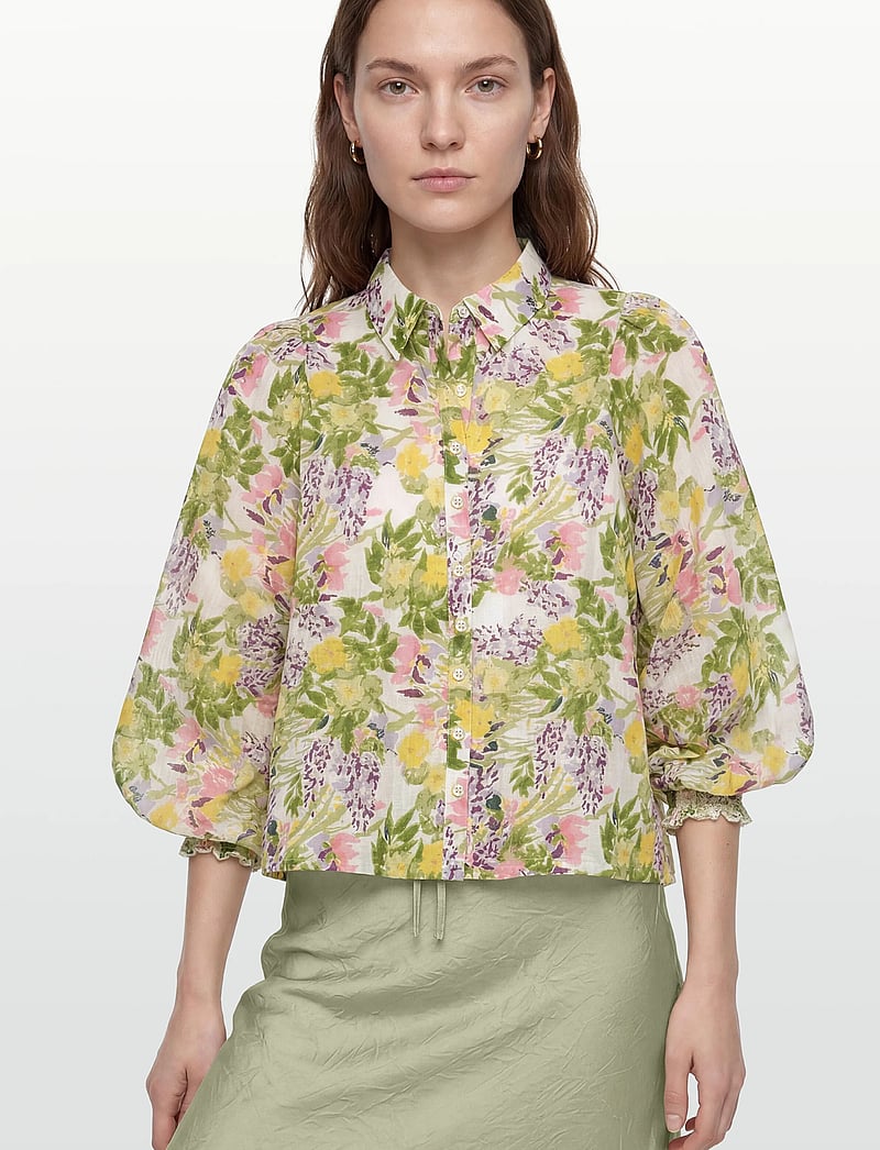 by Ti Mo - Cotton Slub Shirt - jeansskjortor - 603 - summer lilacs - 5