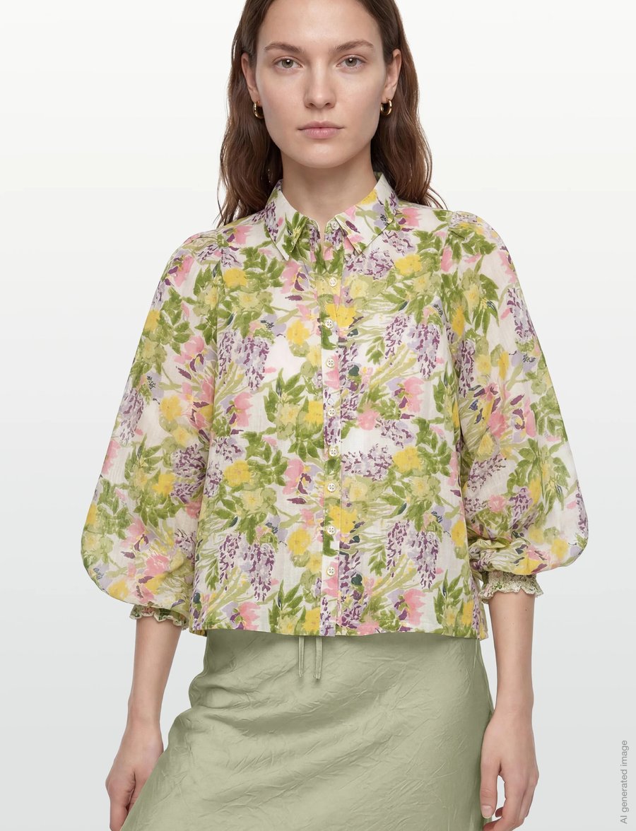 by Ti Mo - Cotton Slub Shirt - jeanshemden - 603 - summer lilacs - 5