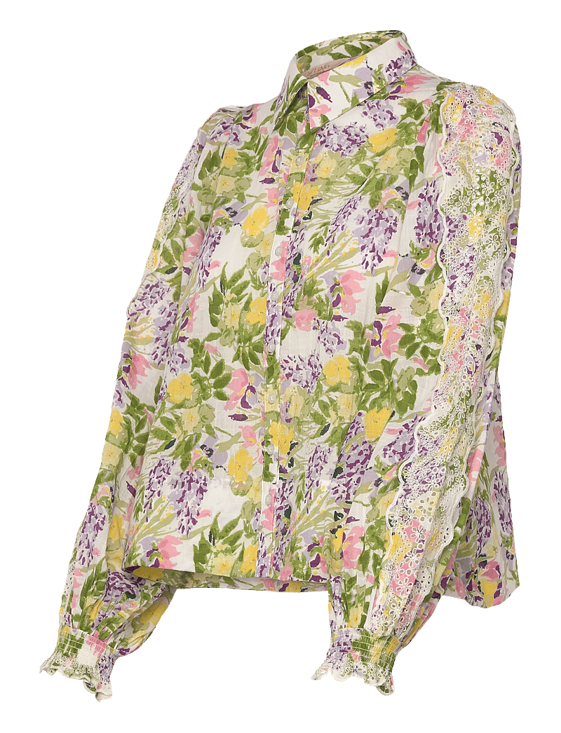 by Ti Mo - Cotton Slub Shirt - denim shirts - 603 - summer lilacs - 2