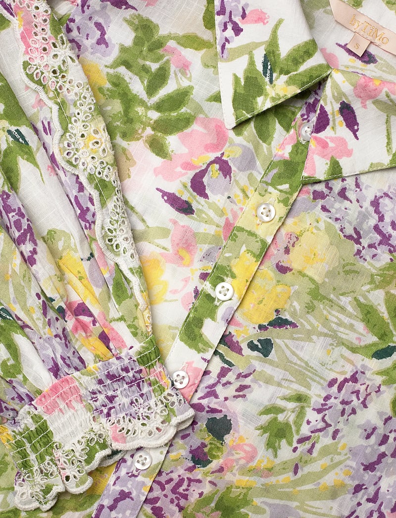 by Ti Mo - Cotton Slub Shirt - denim shirts - 603 - summer lilacs - 4