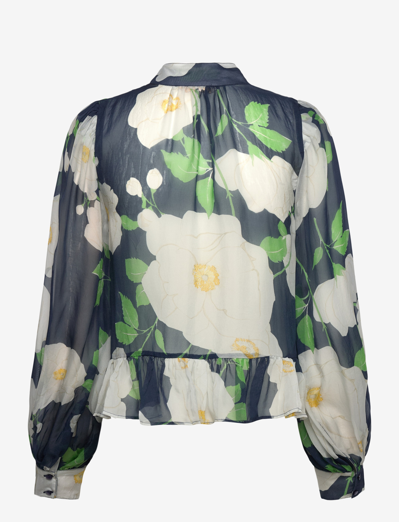 by Ti Mo - Organza Shirt - langermede bluser - 580 - flower garden - 1