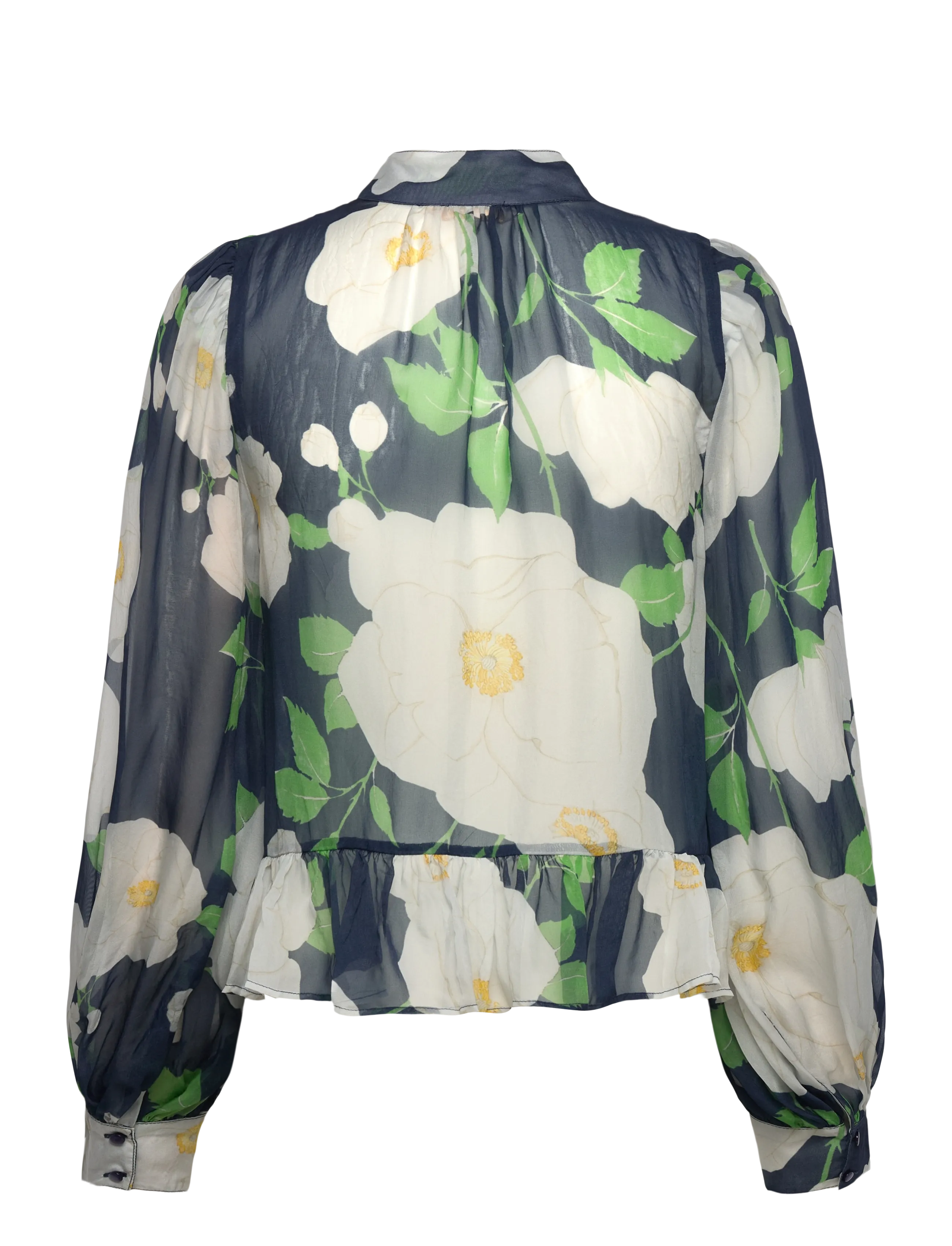 by Ti Mo - Organza Shirt - long sleeved blouses - 580 - flower garden - 1