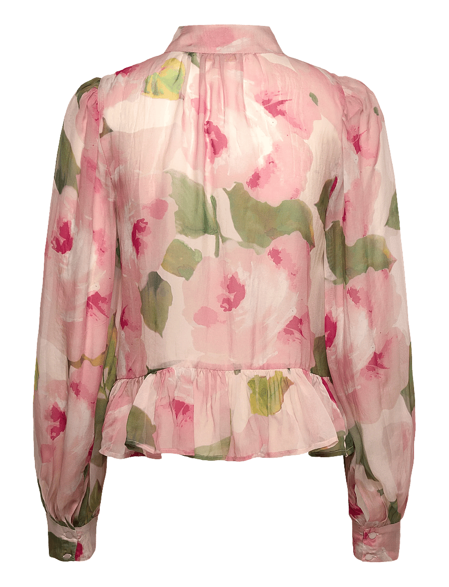 by Ti Mo - Organza Shirt - långärmade blusar - 582 - rosette - 1