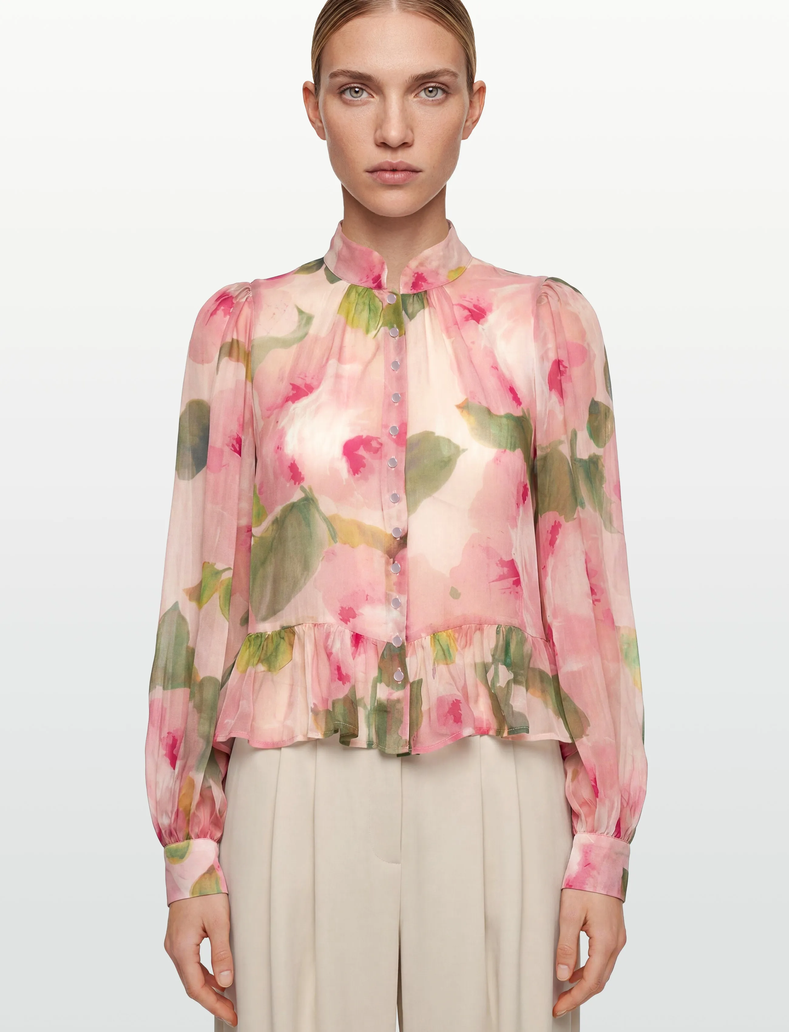 by Ti Mo - Organza Shirt - langærmede bluser - 582 - rosette - 3