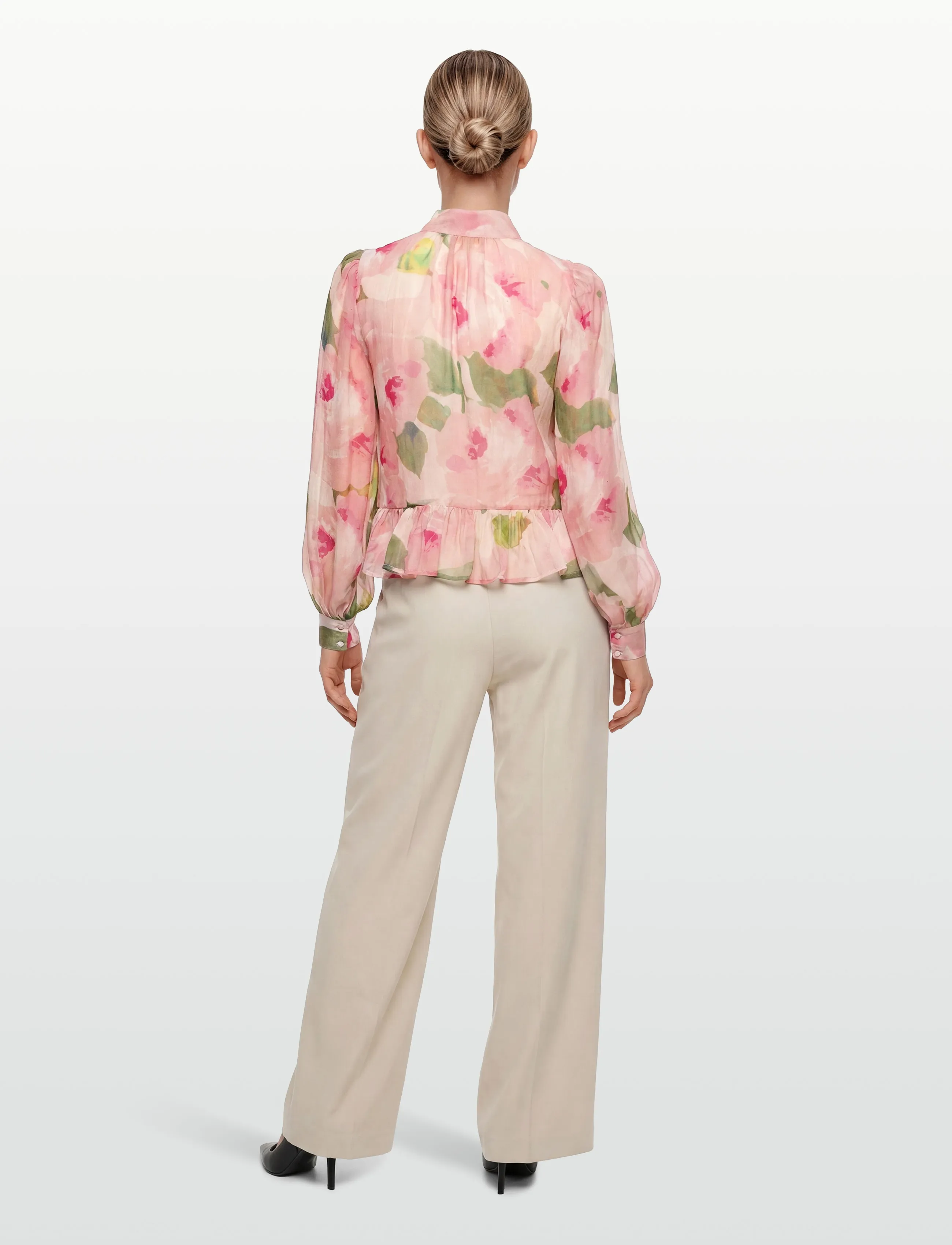 by Ti Mo - Organza Shirt - långärmade blusar - 582 - rosette - 4