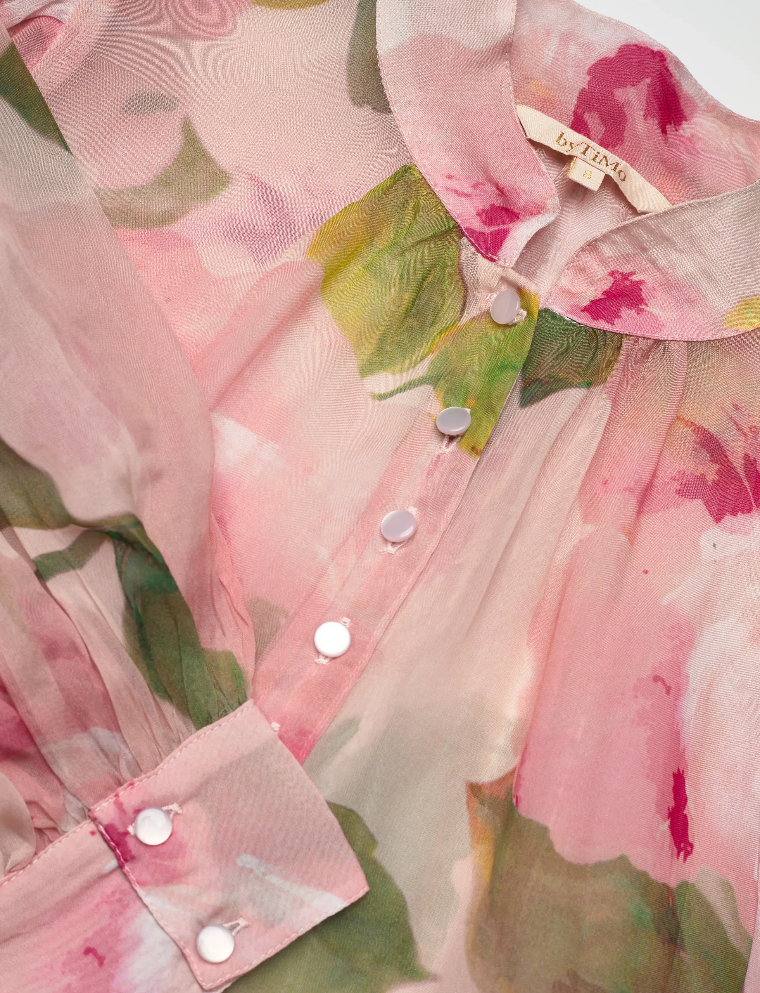 by Ti Mo - Organza Shirt - långärmade blusar - 582 - rosette - 2