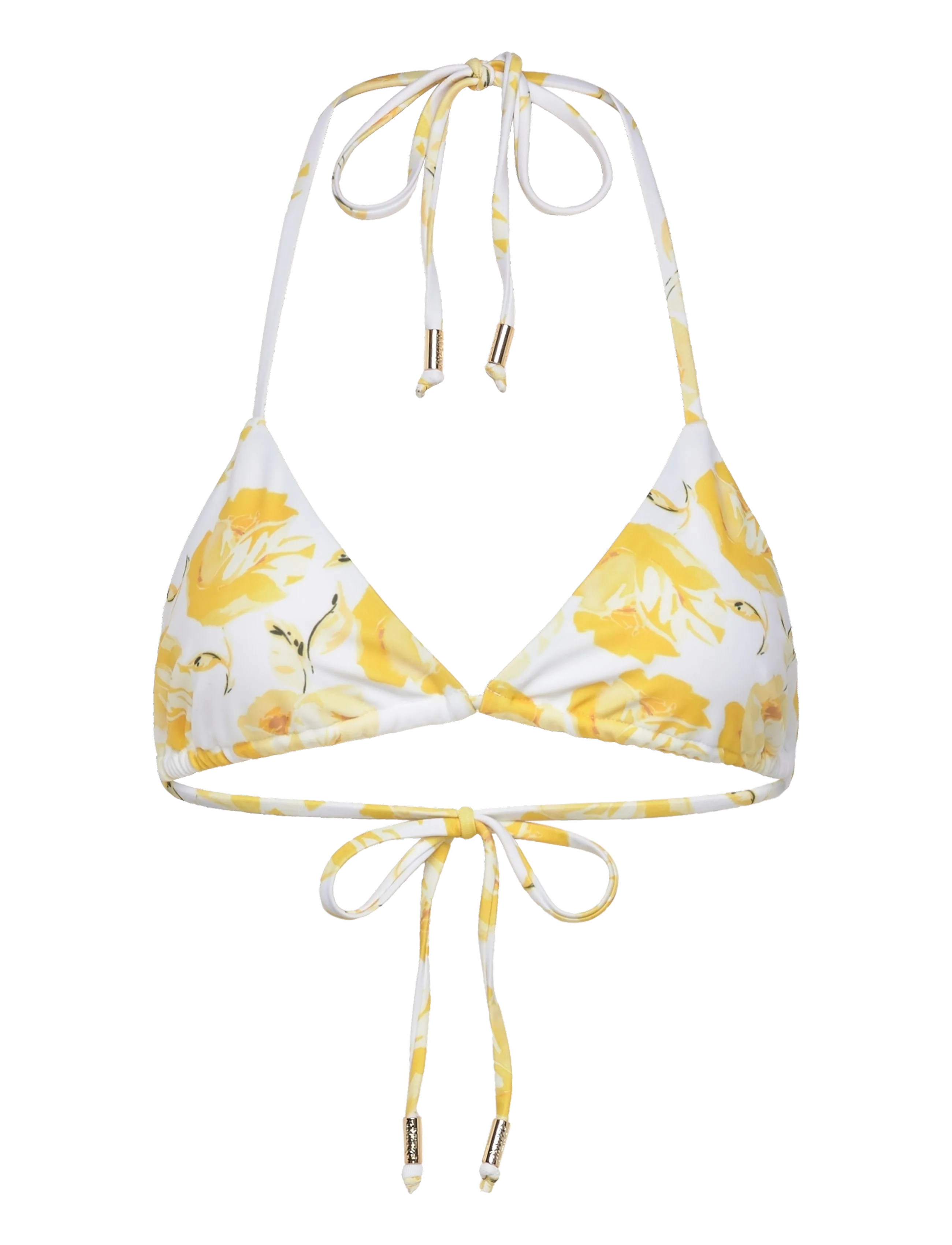 by Ti Mo Triangle Bikini Top, Kvinder, Trekant Bikini Top, Gul, Str: XL