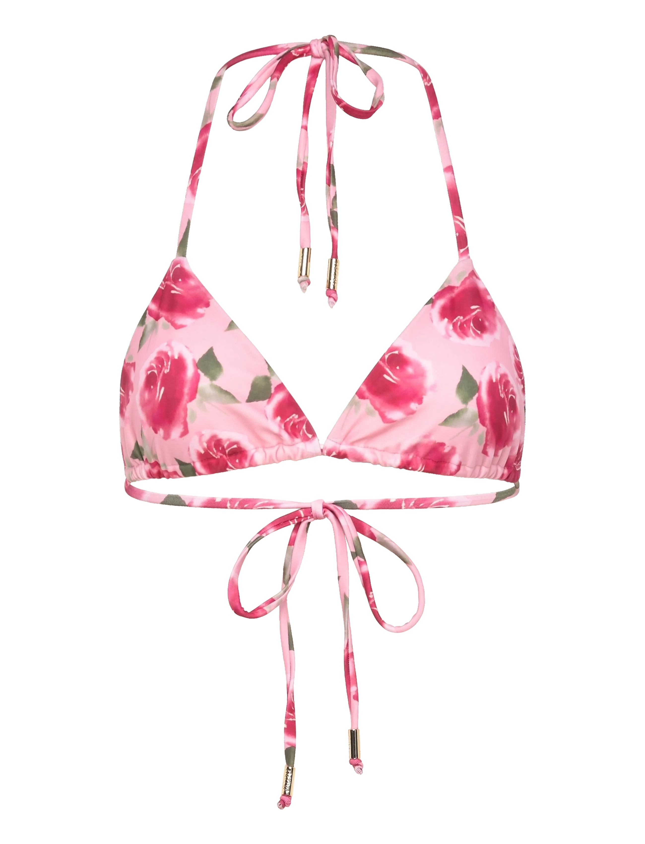 by Ti Mo Triangle Bikini Top, Kvinder, Trekant Bikini Top, Pink, Str: M
