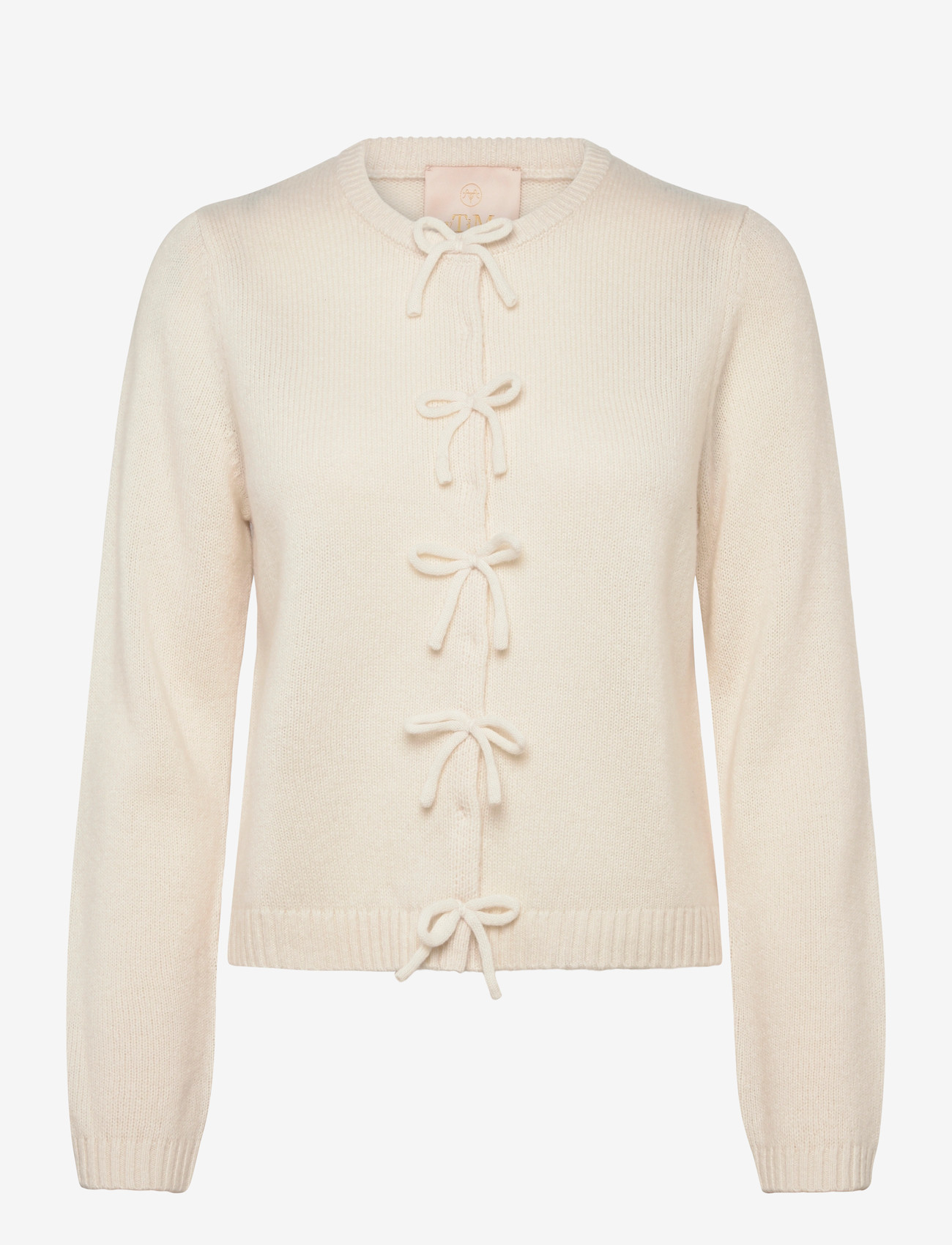 by Ti Mo - Summer Knit Bow Jacket - uldjakker - 003 - off white - 0