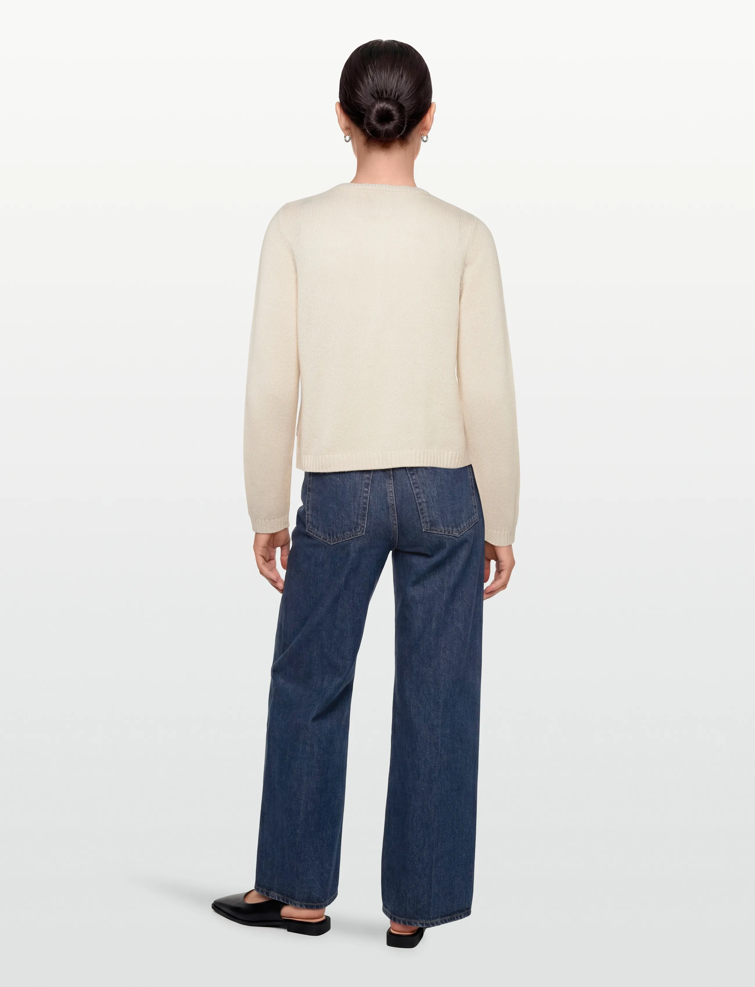 by Ti Mo - Summer Knit Bow Jacket - lyhyet villakangastakit - 003 - off white - 4
