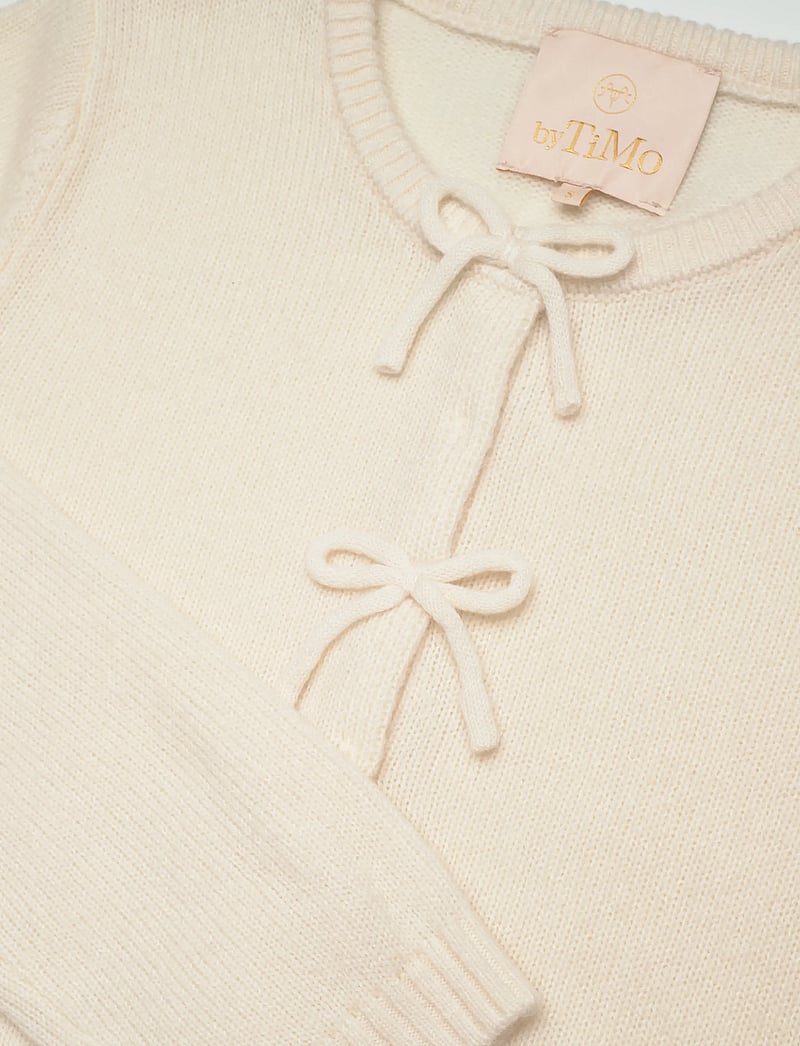 by Ti Mo - Summer Knit Bow Jacket - wolljacken - 003 - off white - 2