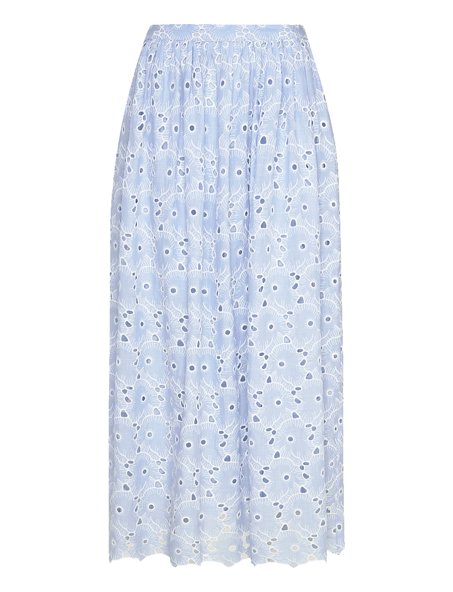 by Ti Mo - Broderie Anglaise Skirt - maxi nederdele - 010 - light blue - 0