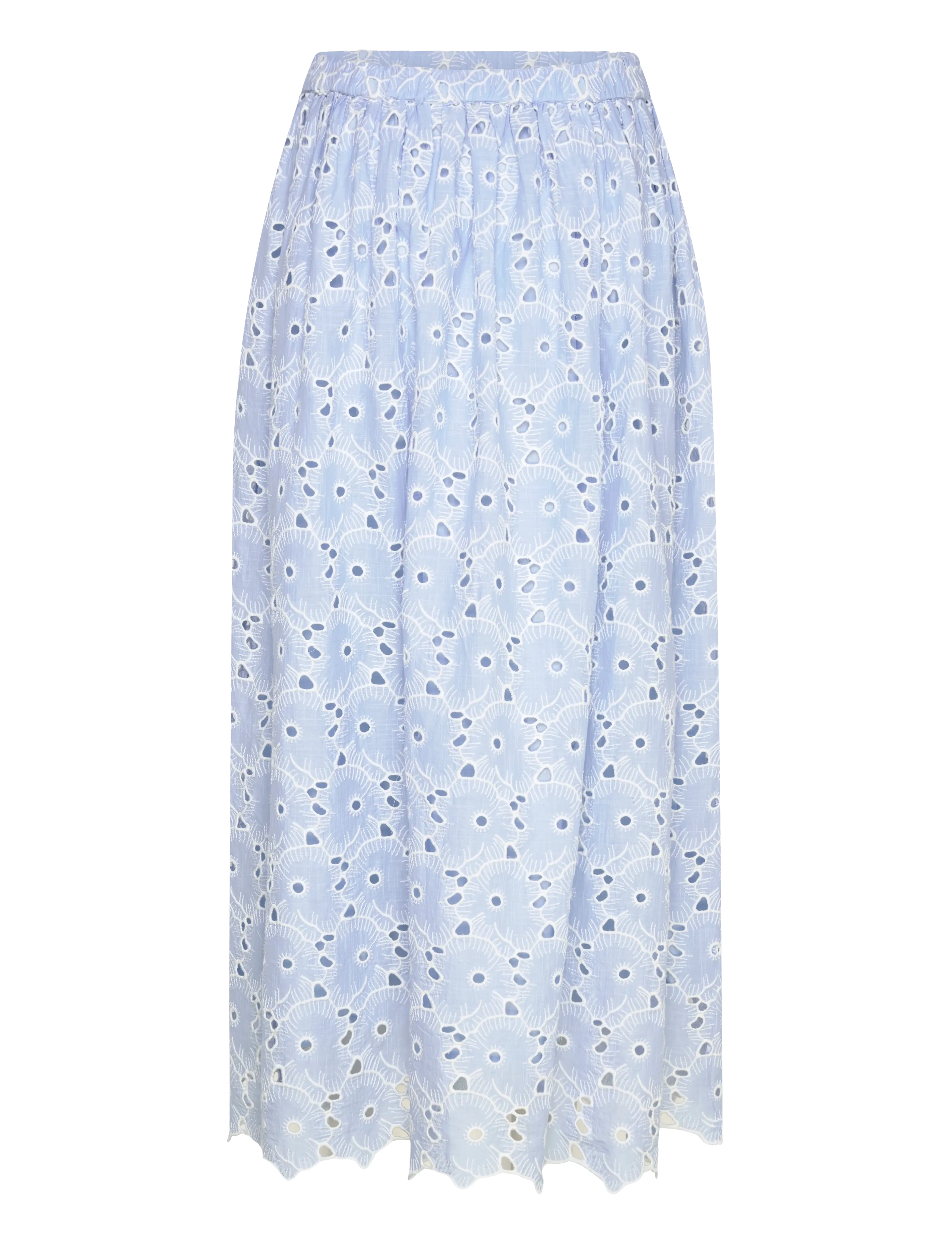 by Ti Mo - Broderie Anglaise Skirt - maxi nederdele - 010 - light blue - 1