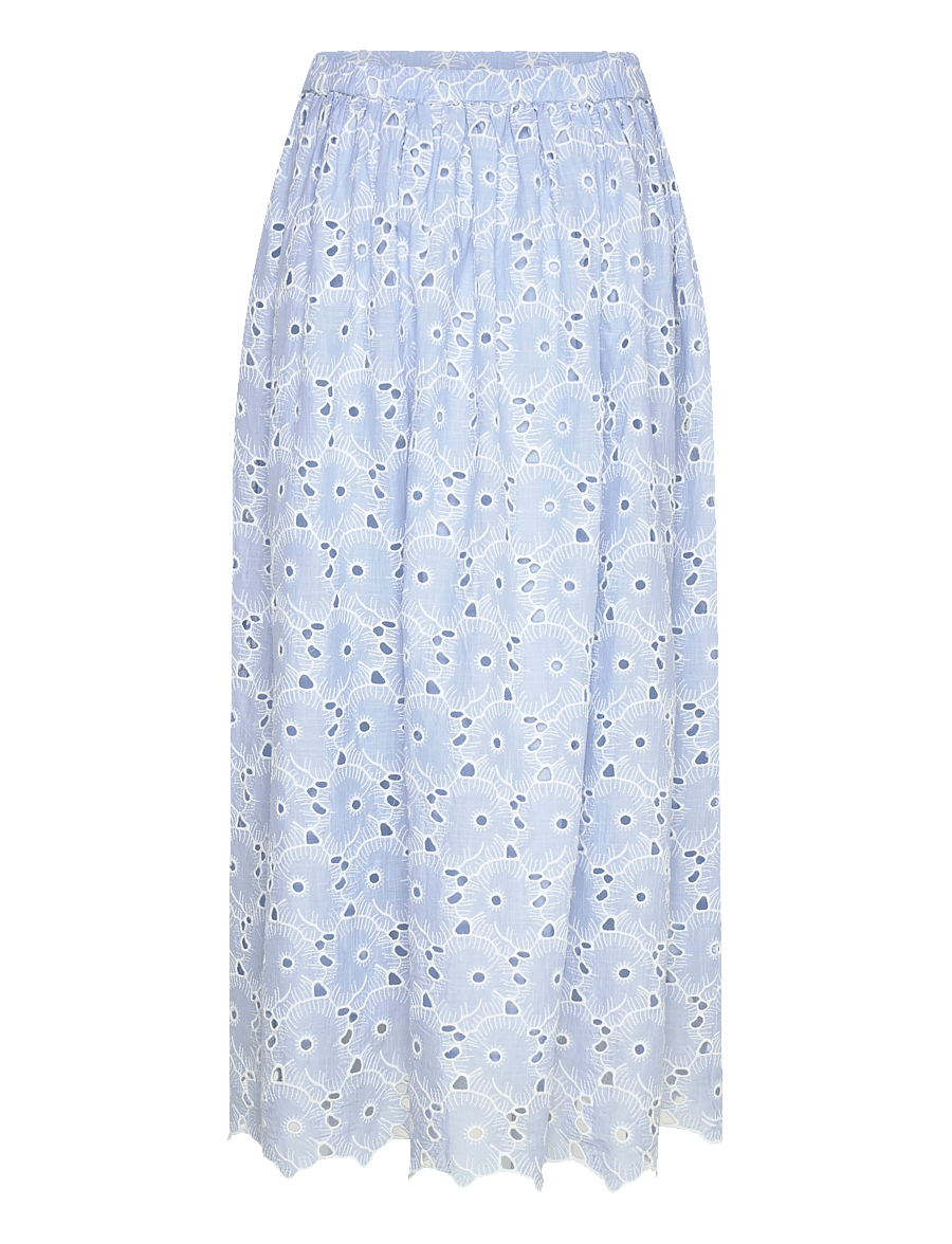 by Ti Mo - Broderie Anglaise Skirt - maxi nederdele - 010 - light blue - 1