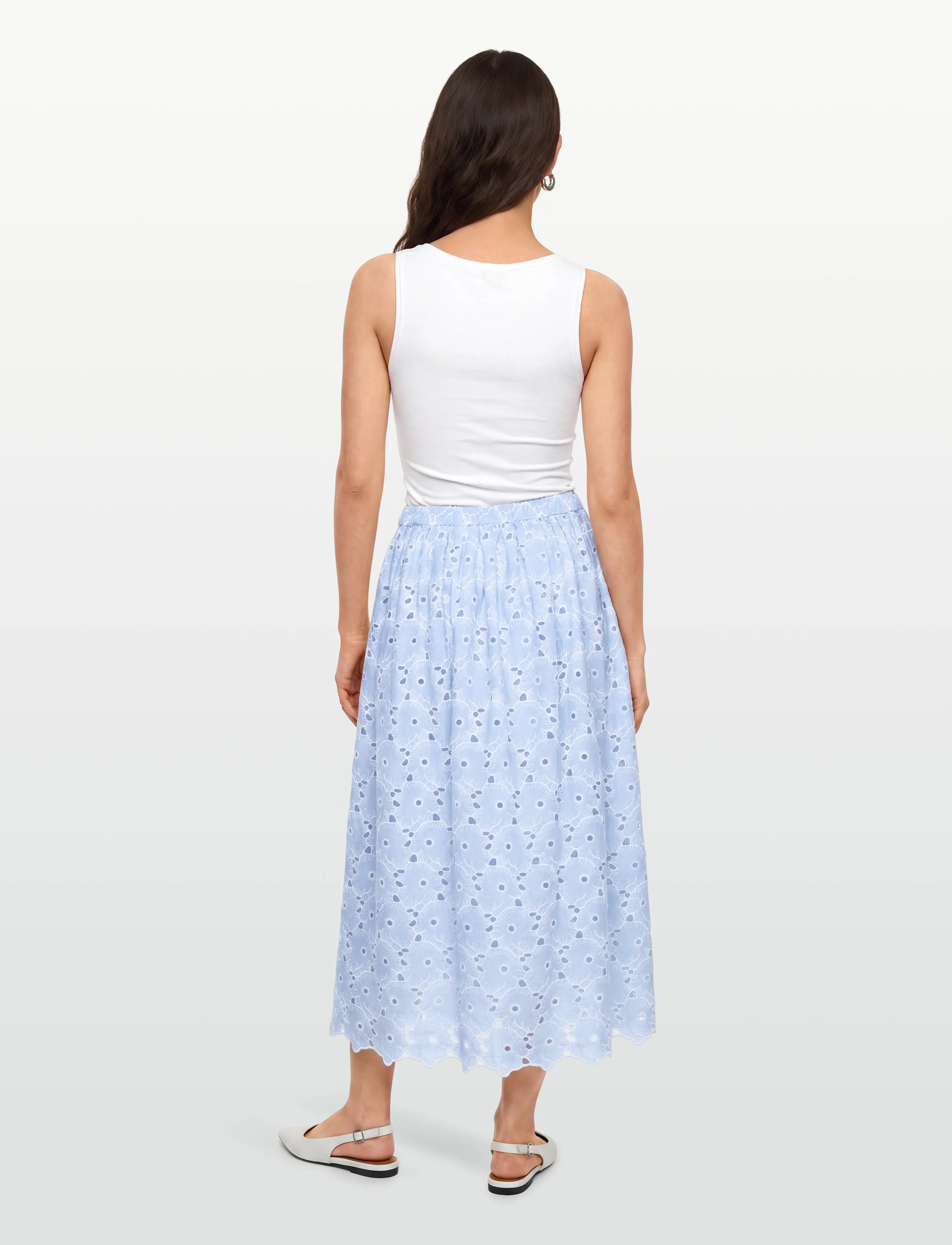 by Ti Mo - Broderie Anglaise Skirt - ilgi sijonai - 010 - light blue - 4