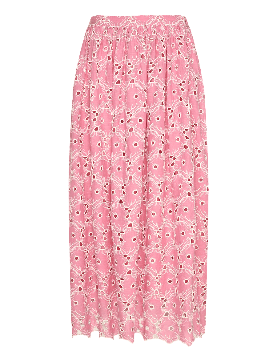 by Ti Mo - Broderie Anglaise Skirt - maxi nederdele - 071 - rose pink - 0