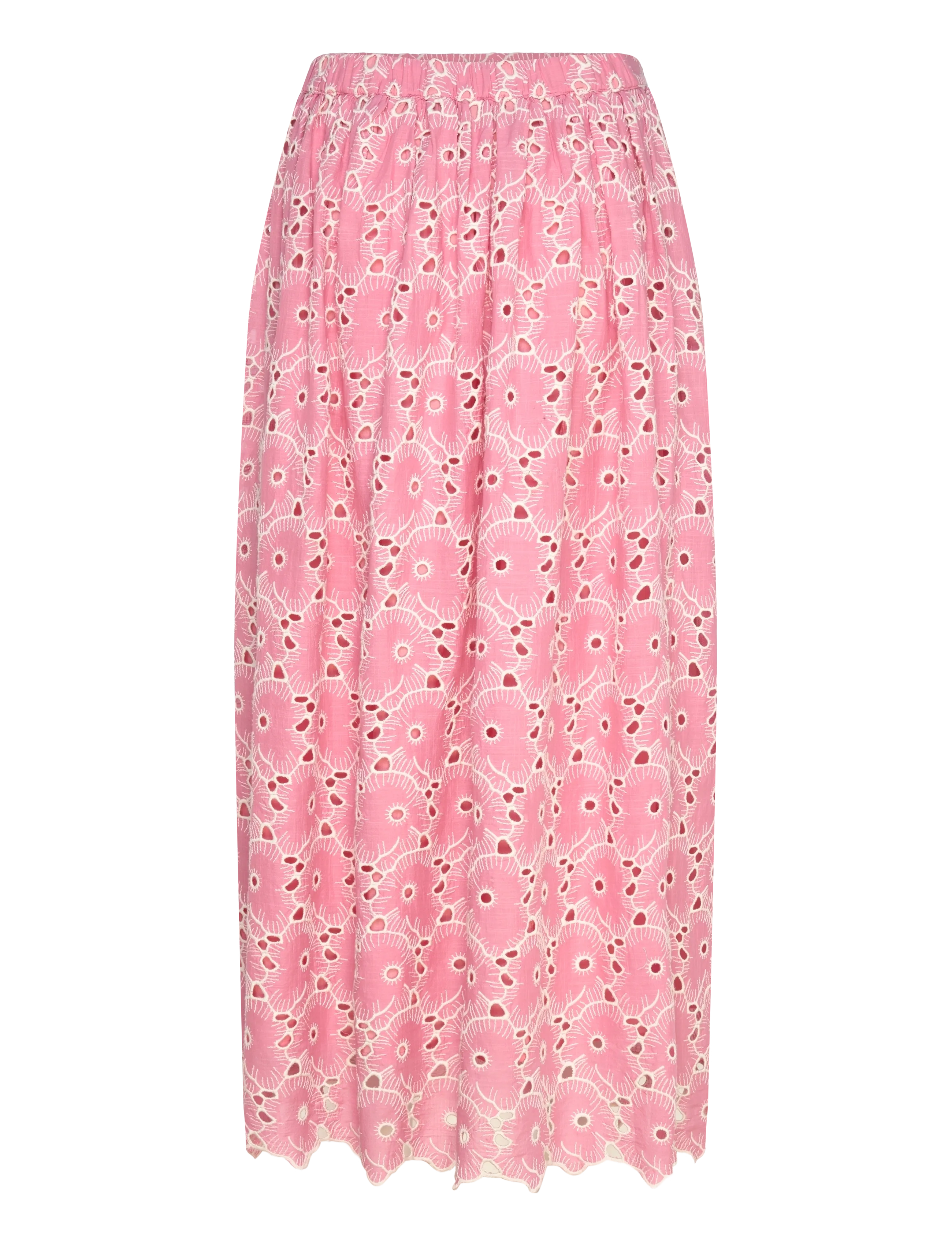 by Ti Mo - Broderie Anglaise Skirt - maxi nederdele - 071 - rose pink - 1