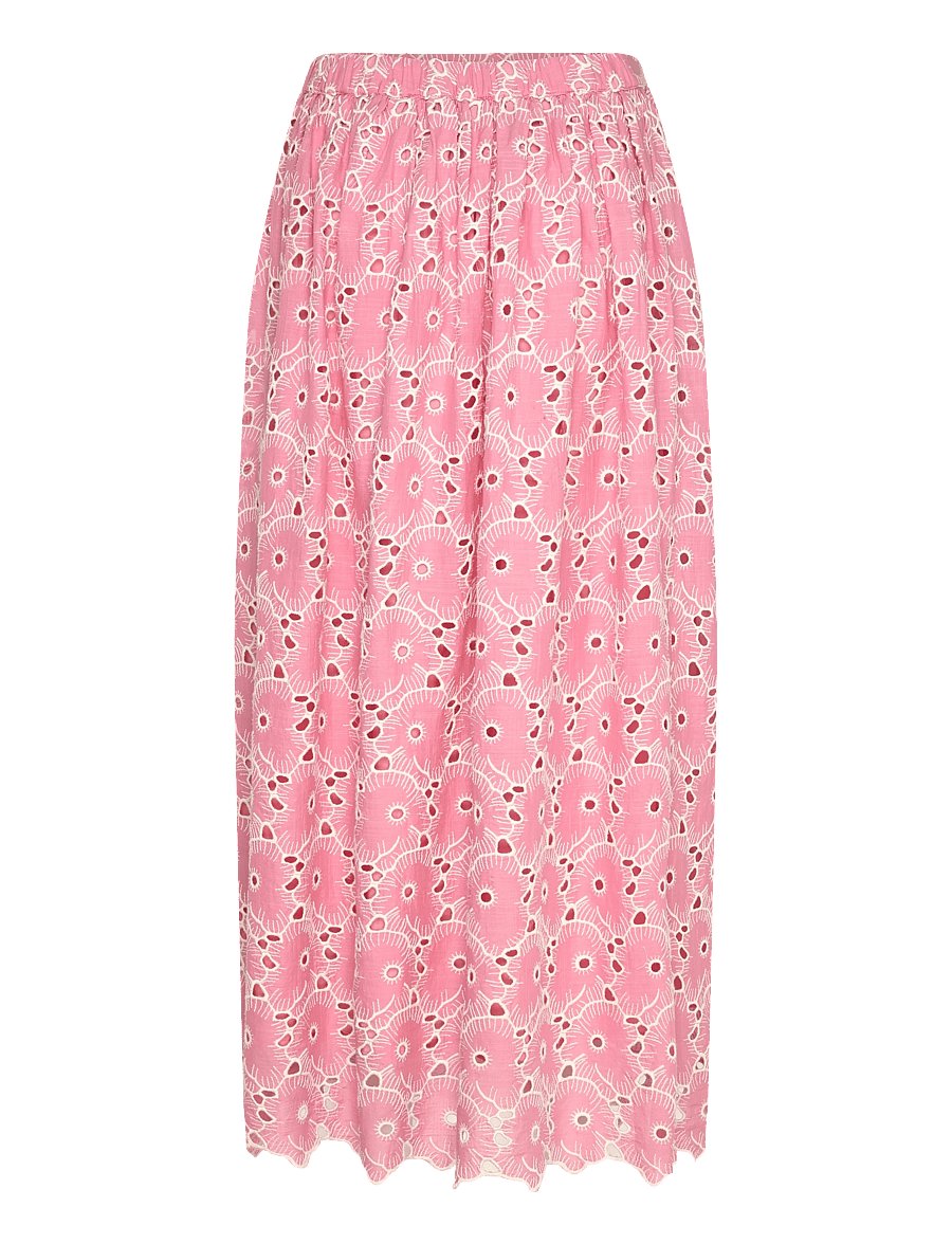 by Ti Mo - Broderie Anglaise Skirt - maxi nederdele - 071 - rose pink - 1