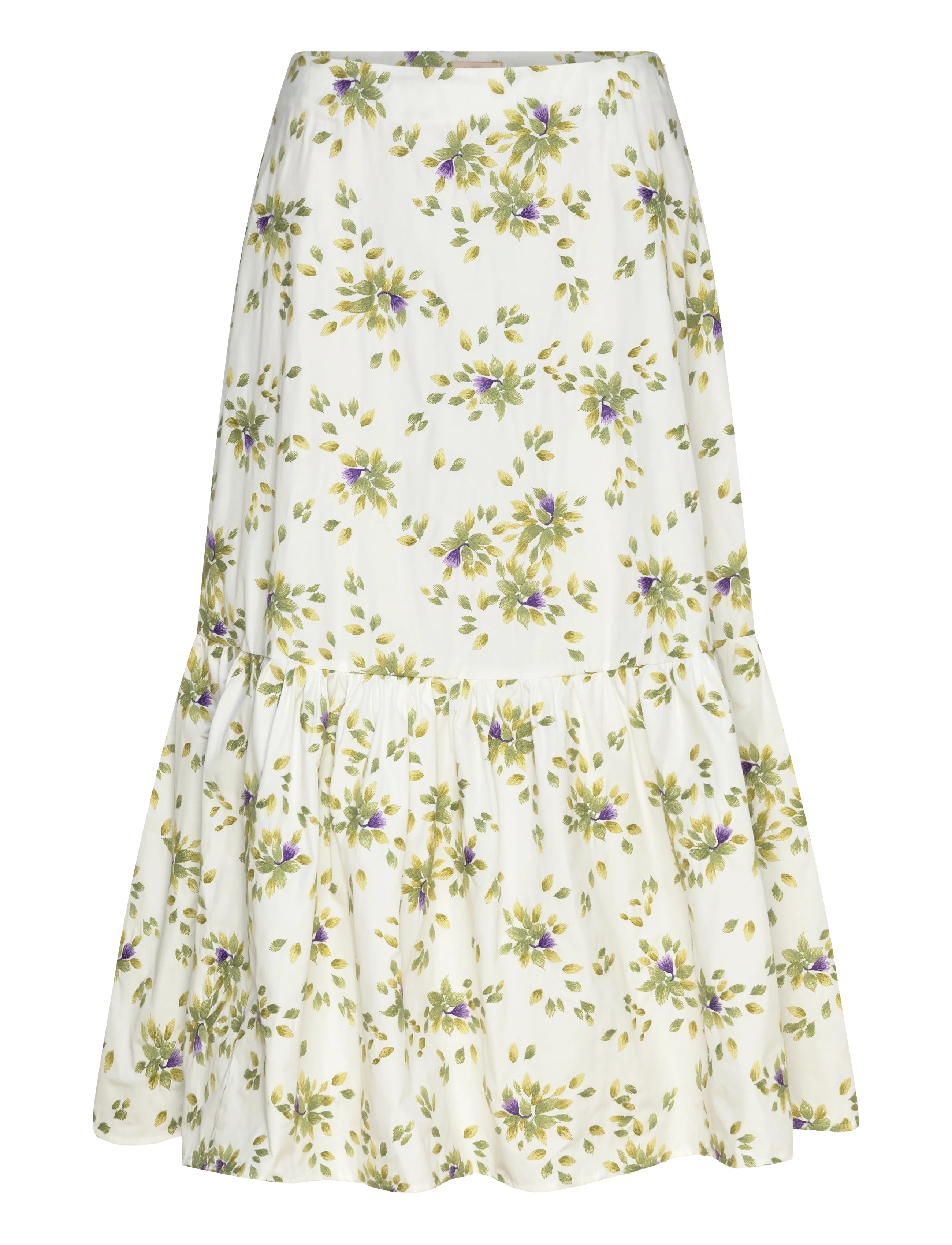 by Ti Mo *Cotton Taffeta Skirt - Scandinavian fashion - 791 - PETALS / cream