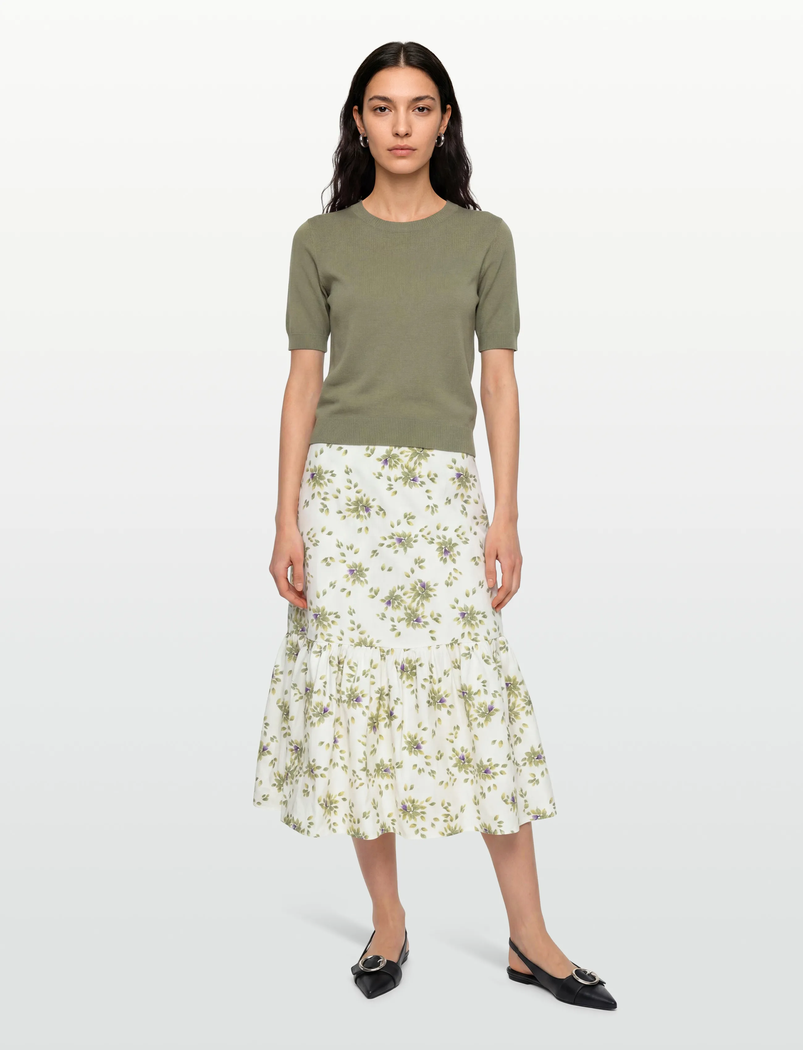 by Ti Mo - *Cotton Taffeta Skirt - maksiseelikud - 791 - petals - 0