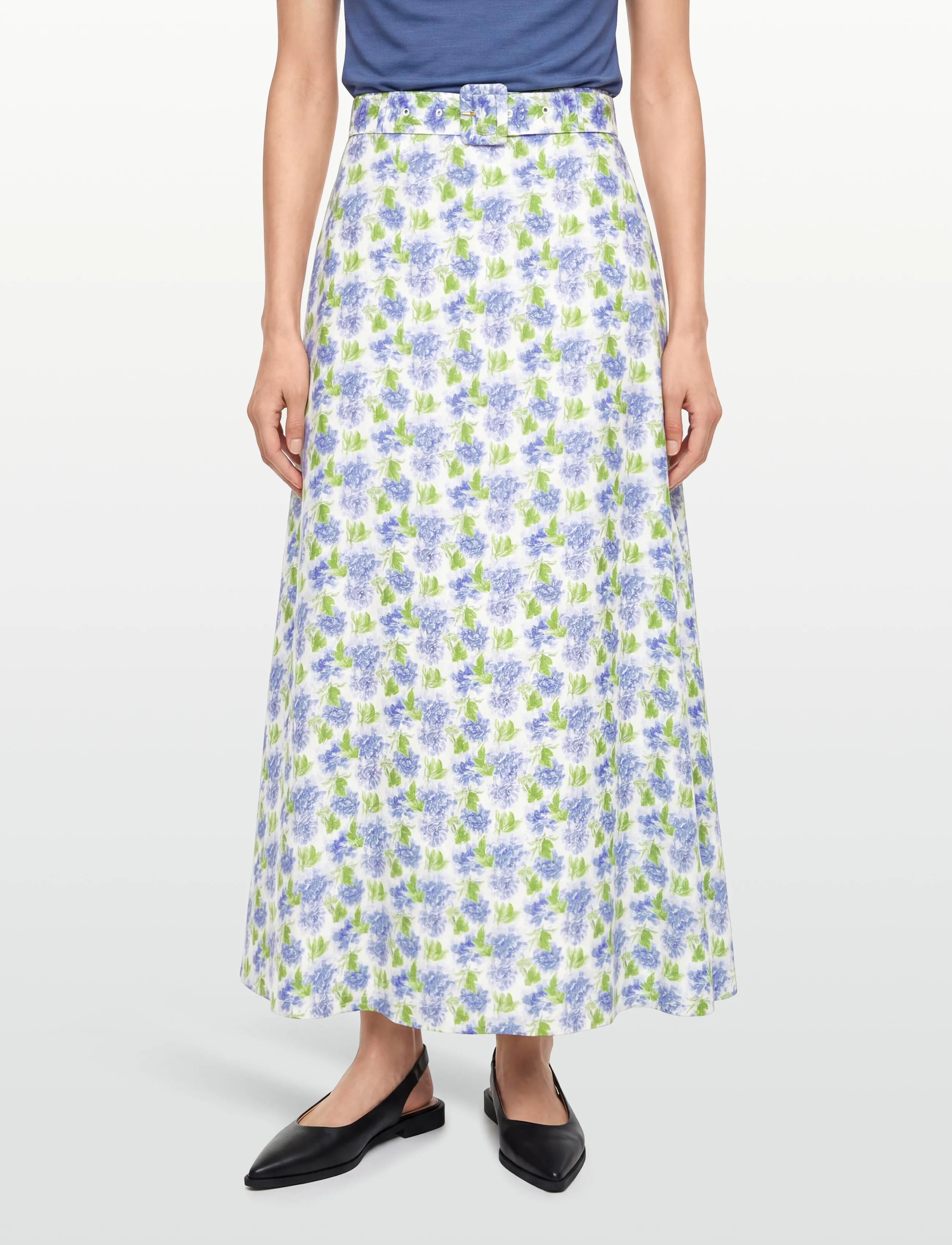 by Ti Mo - Linen Maxi Skirt - maxi röcke - 786 - peony - 3