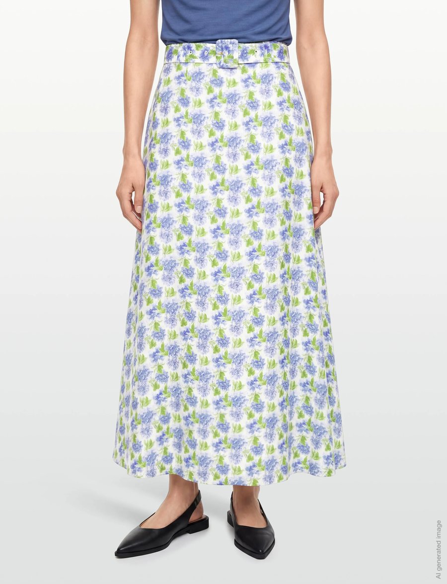 by Ti Mo - Linen Maxi Skirt - maxi röcke - 786 - peony - 3