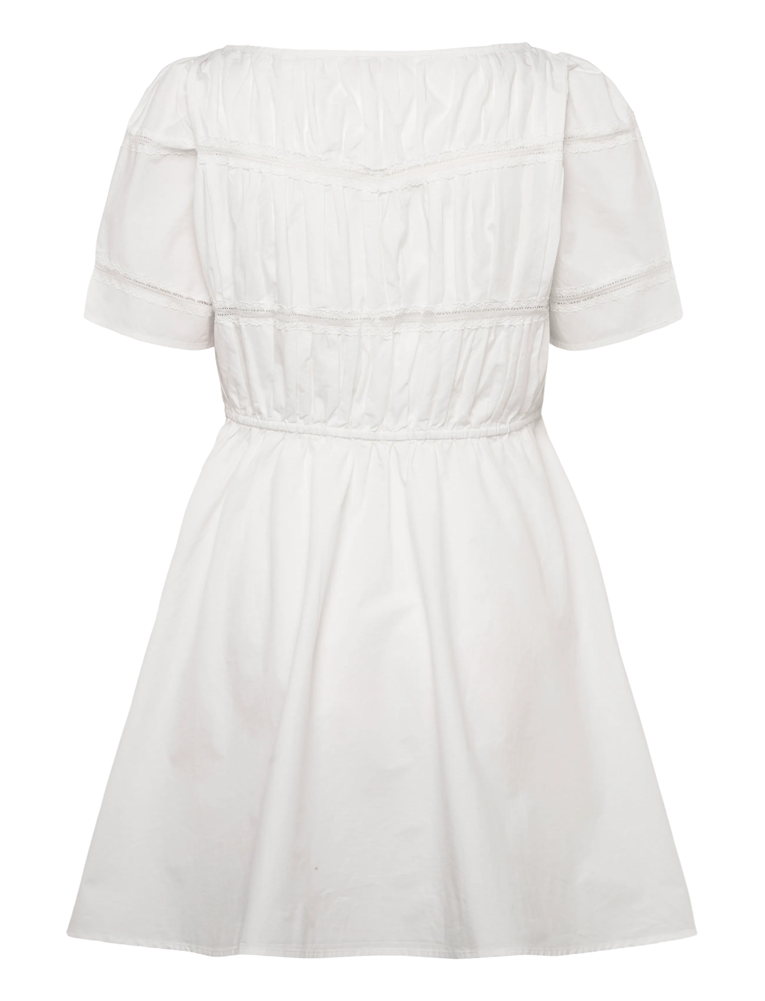 by Ti Mo - Poplin Decorated Dress - sutvirtinimas - 001 - white - 1