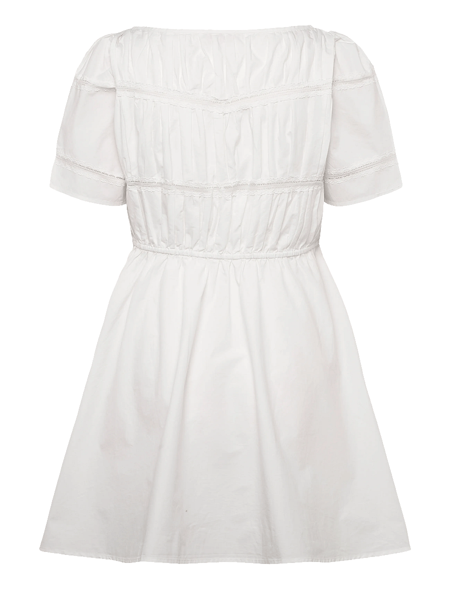 by Ti Mo - Poplin Decorated Dress - sutvirtinimas - 001 - white - 1